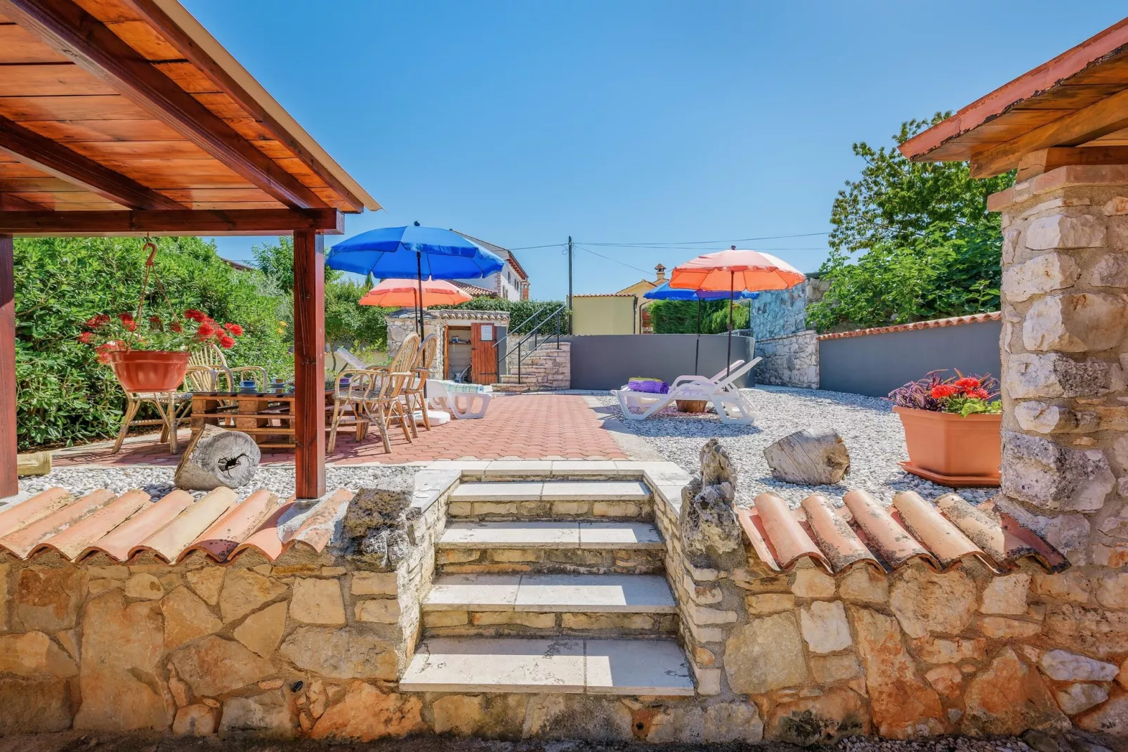 Apartment Milena- Visnjan with pool-Terrace balcony