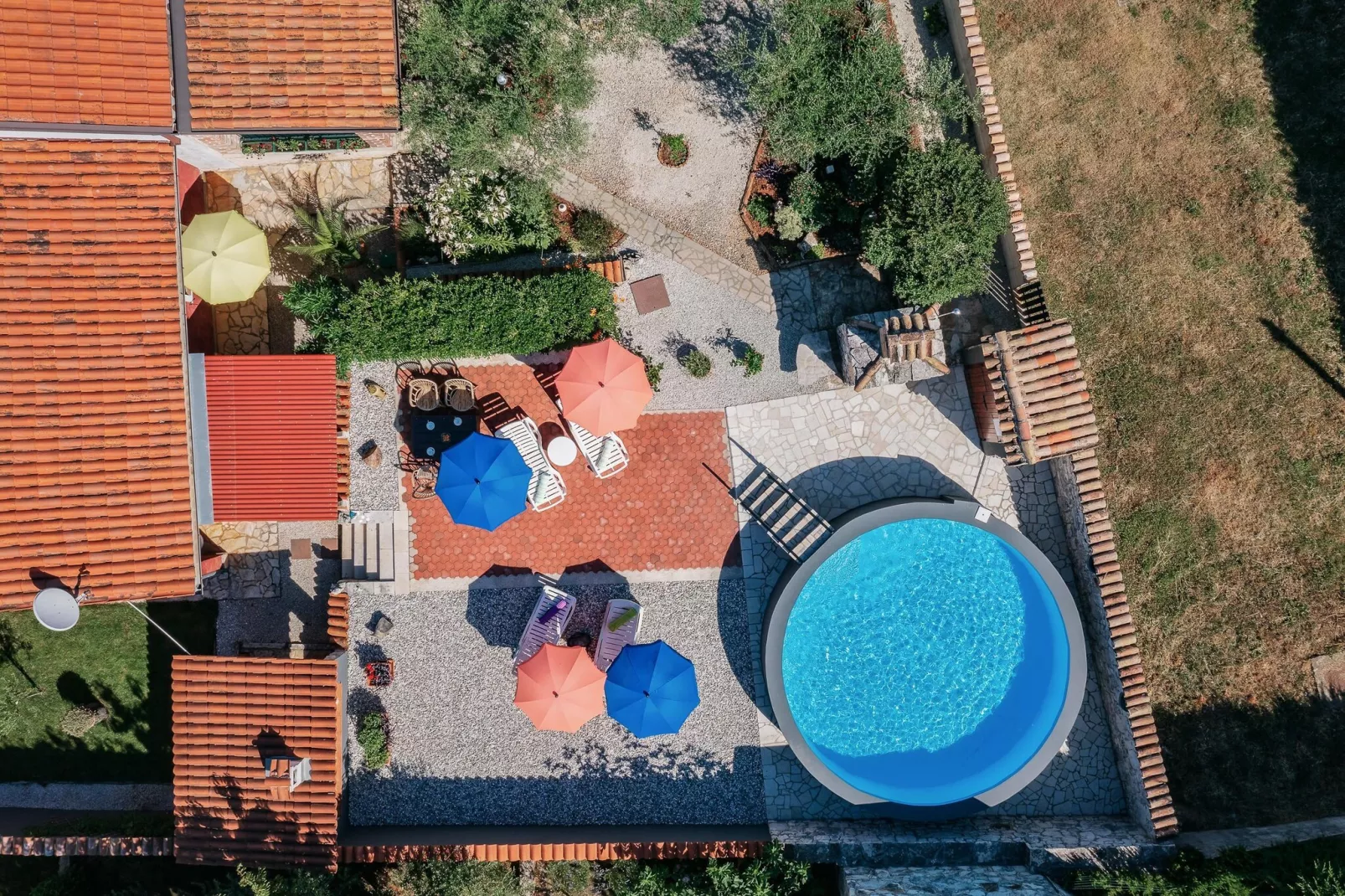 Apartment Milena- Visnjan with pool-View summer