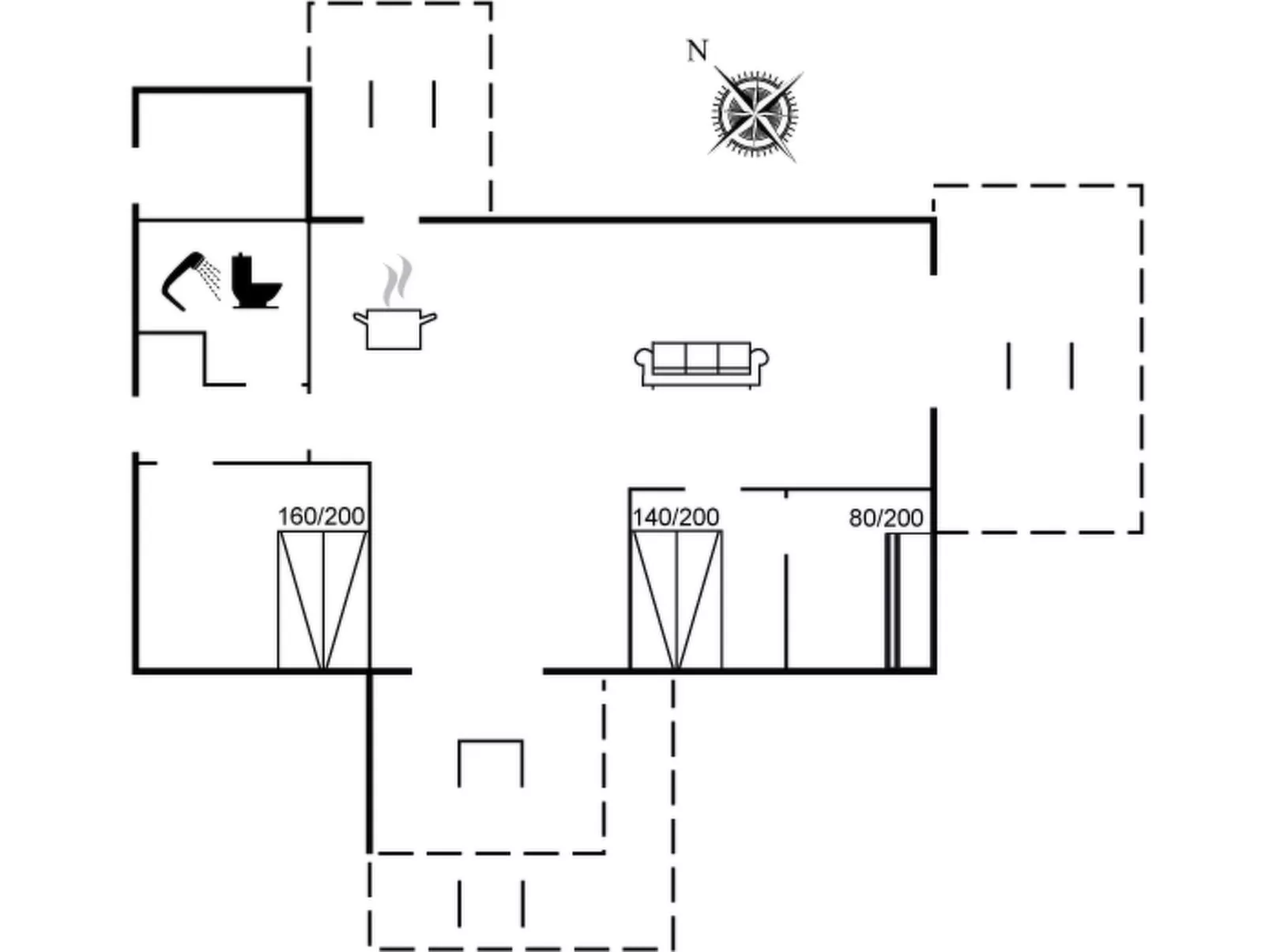"Merrit" - 350m from the sea-Inside