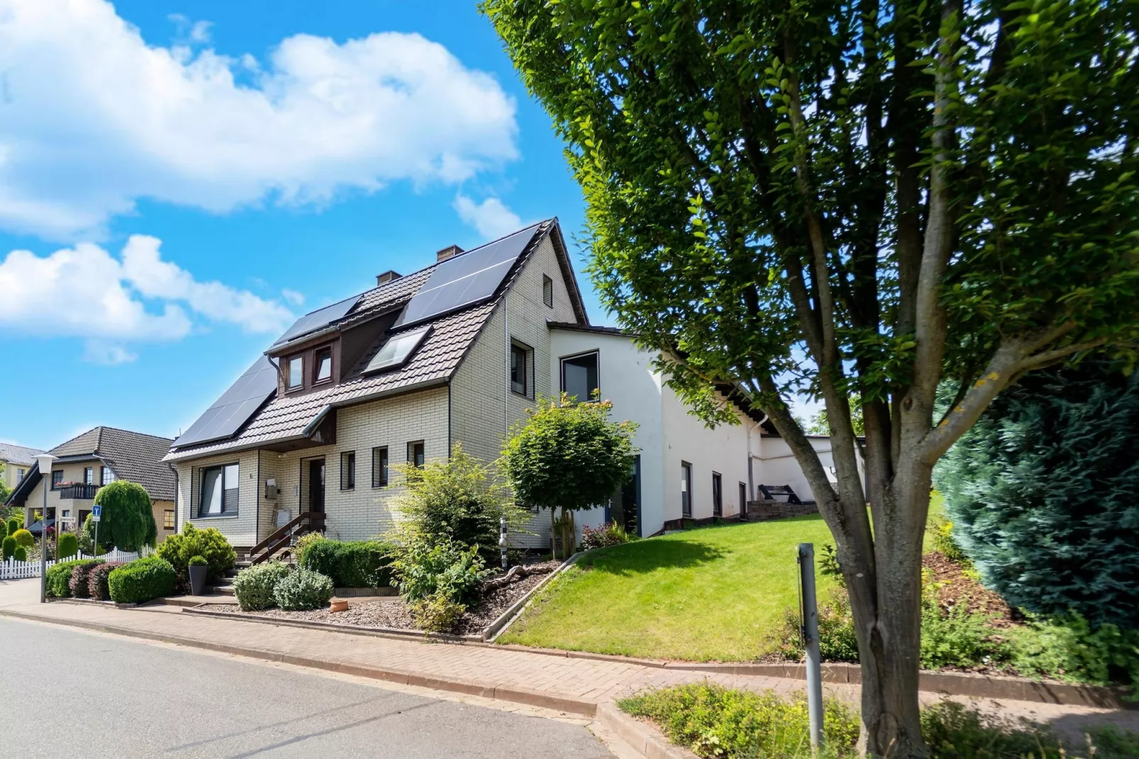 Modern holiday flat with pool in the Harz-Exterior summer