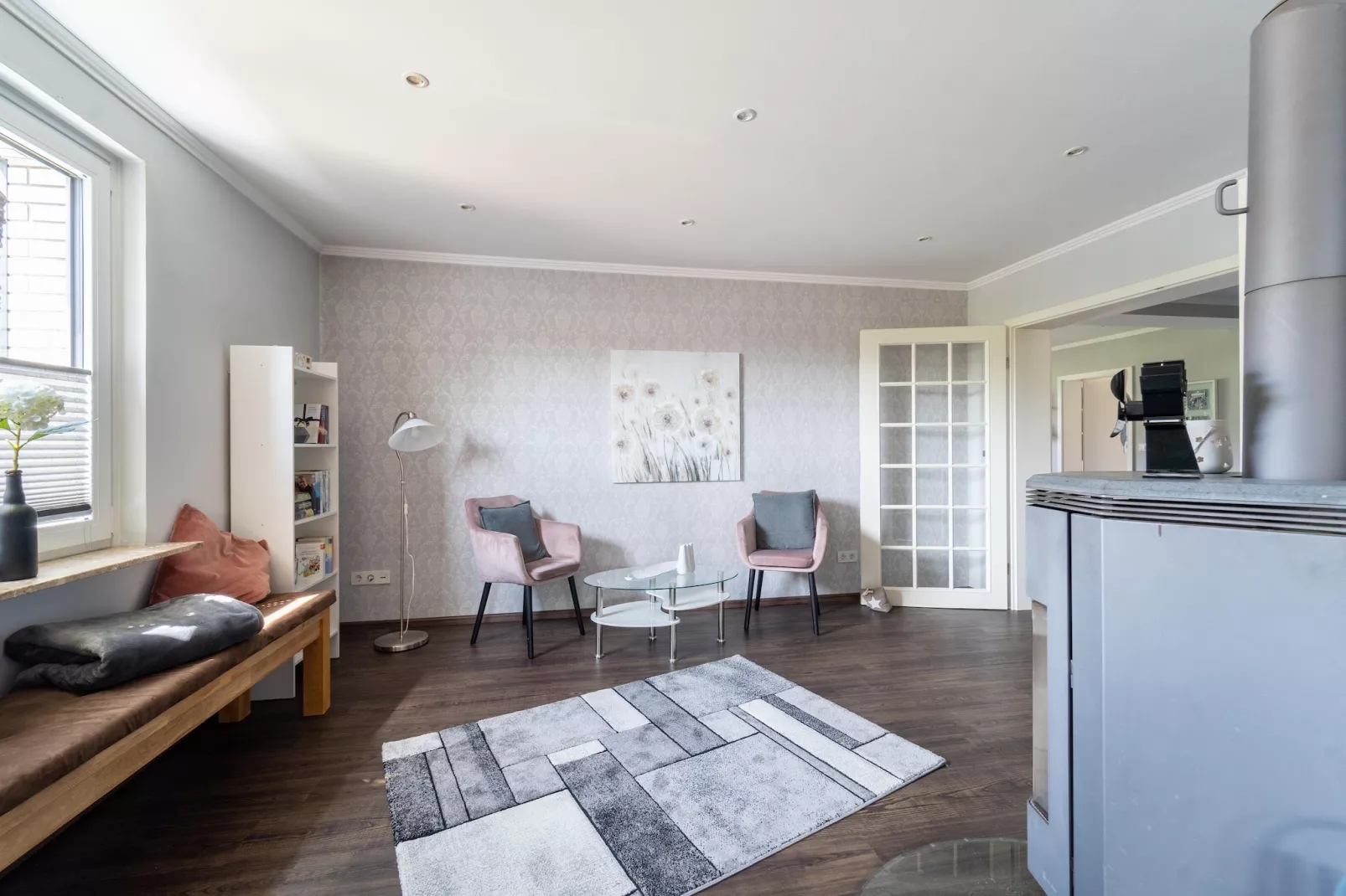 Modern holiday flat with pool in the Harz-Living room