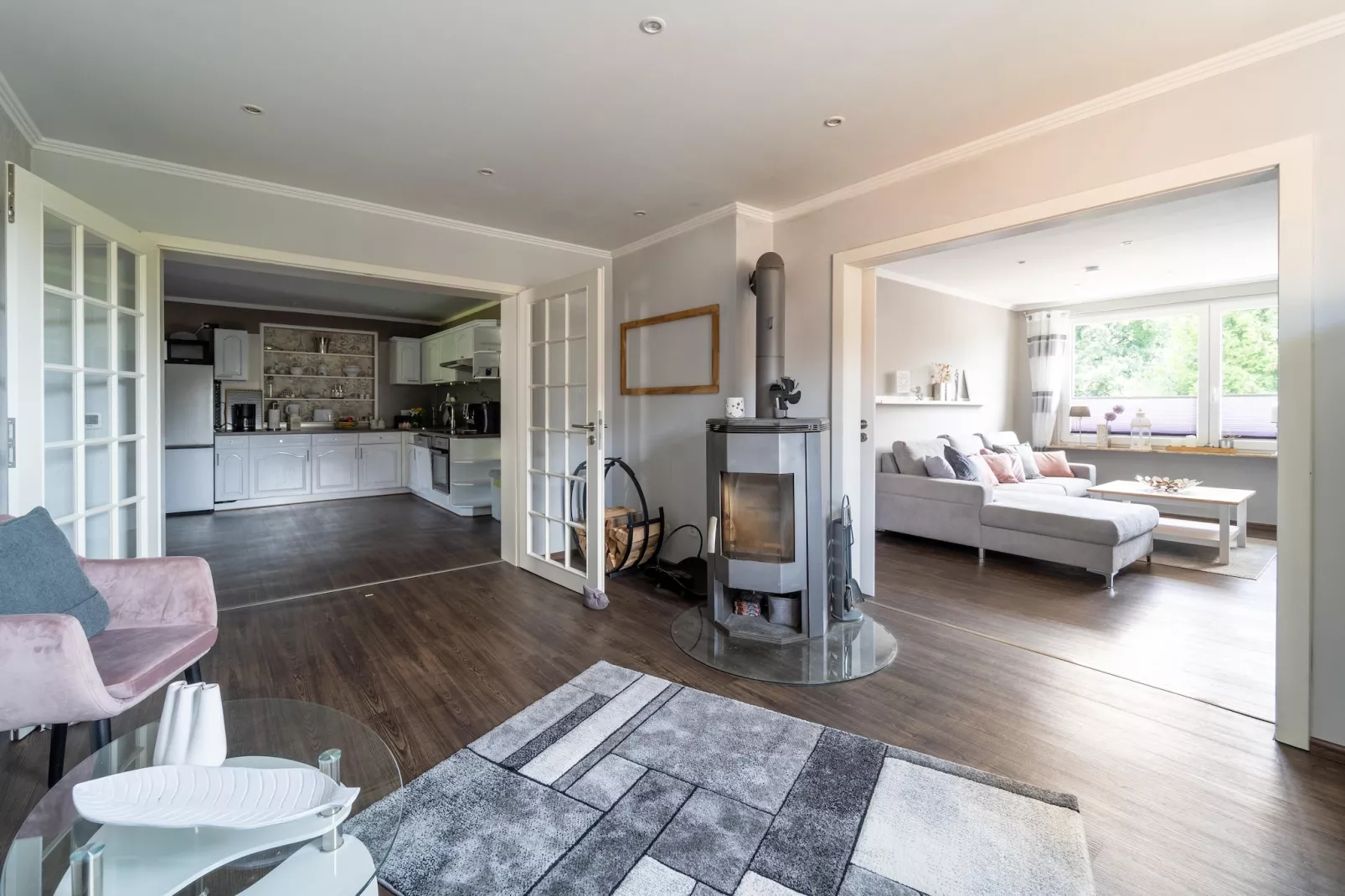 Modern holiday flat with pool in the Harz-Living room