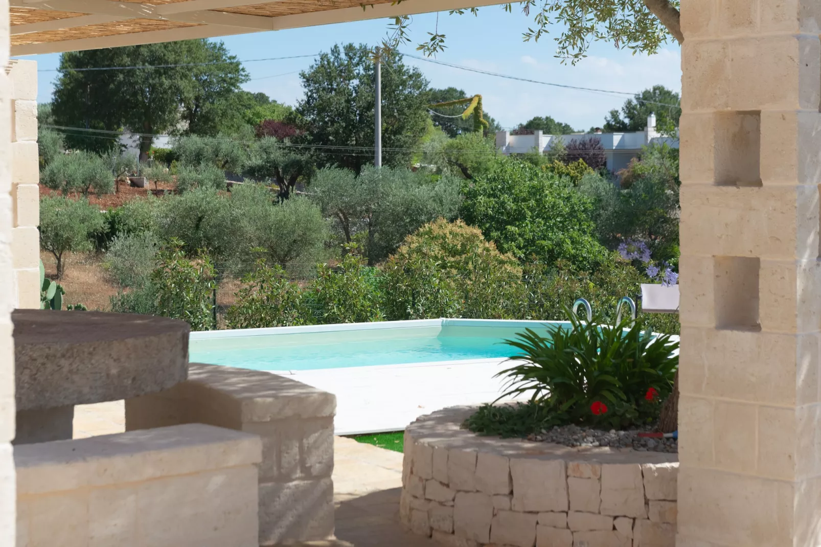 Trulli Cesare in Locorotondo-Gardens summer