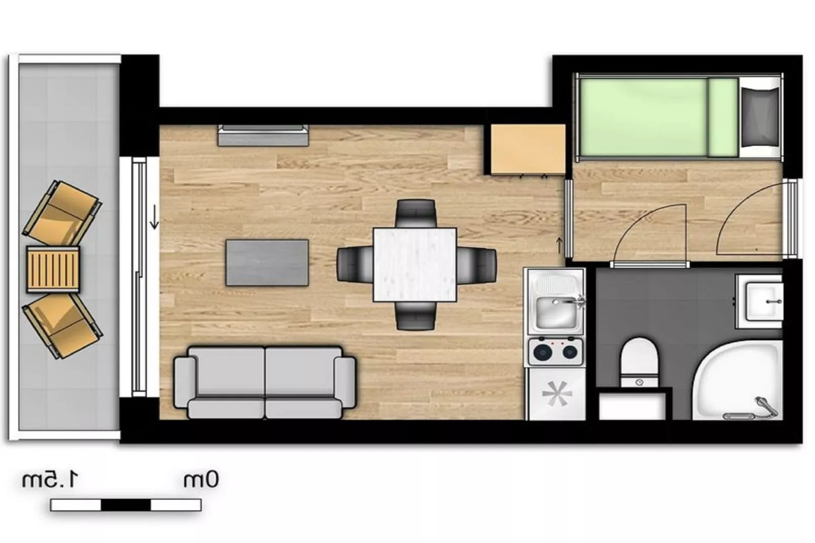 Residence Boulogne sur mer1-Palier