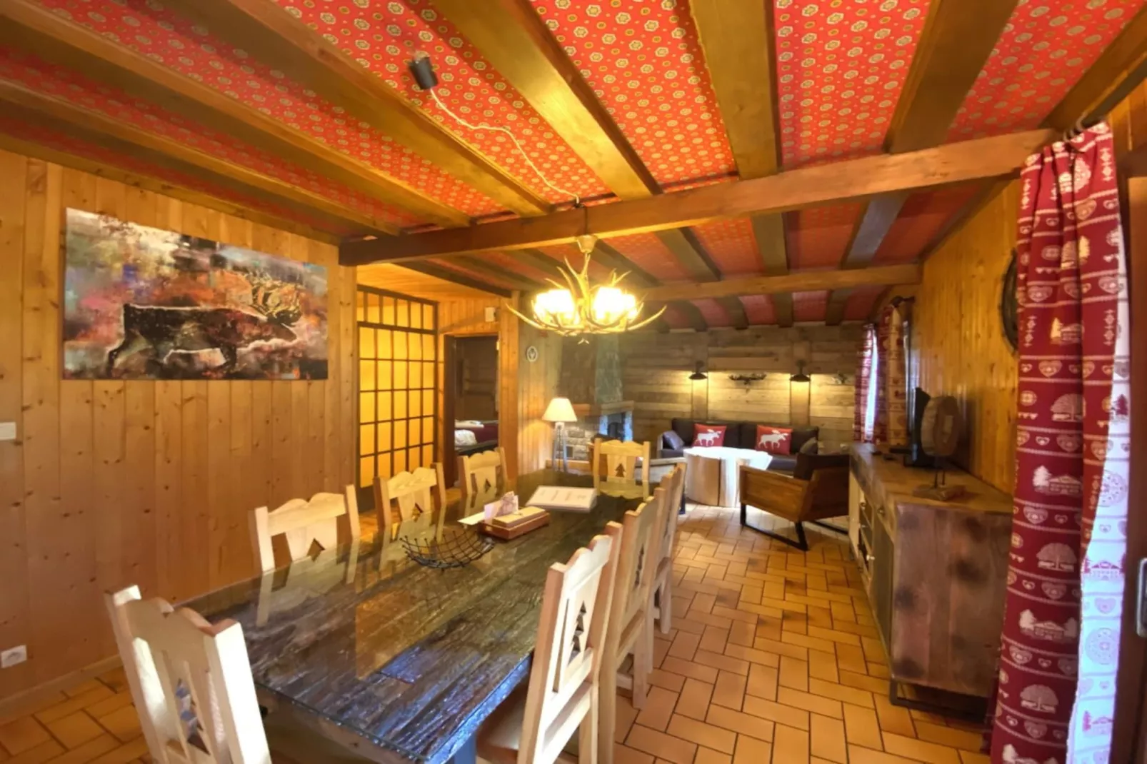 LE TRAPPEUR  Chalet en bois vue montagne-Living room