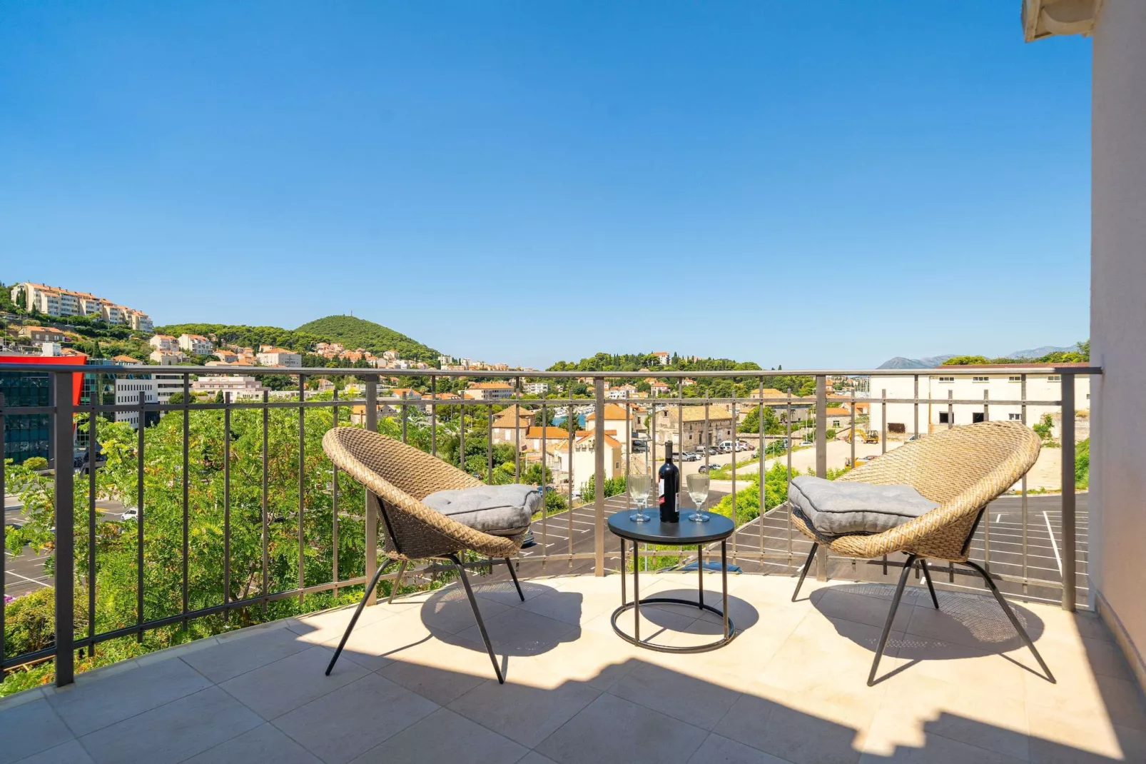 Apartments Villa Aura - Duplex studio with Balcony and shared swimming pool-Terrace balcony
