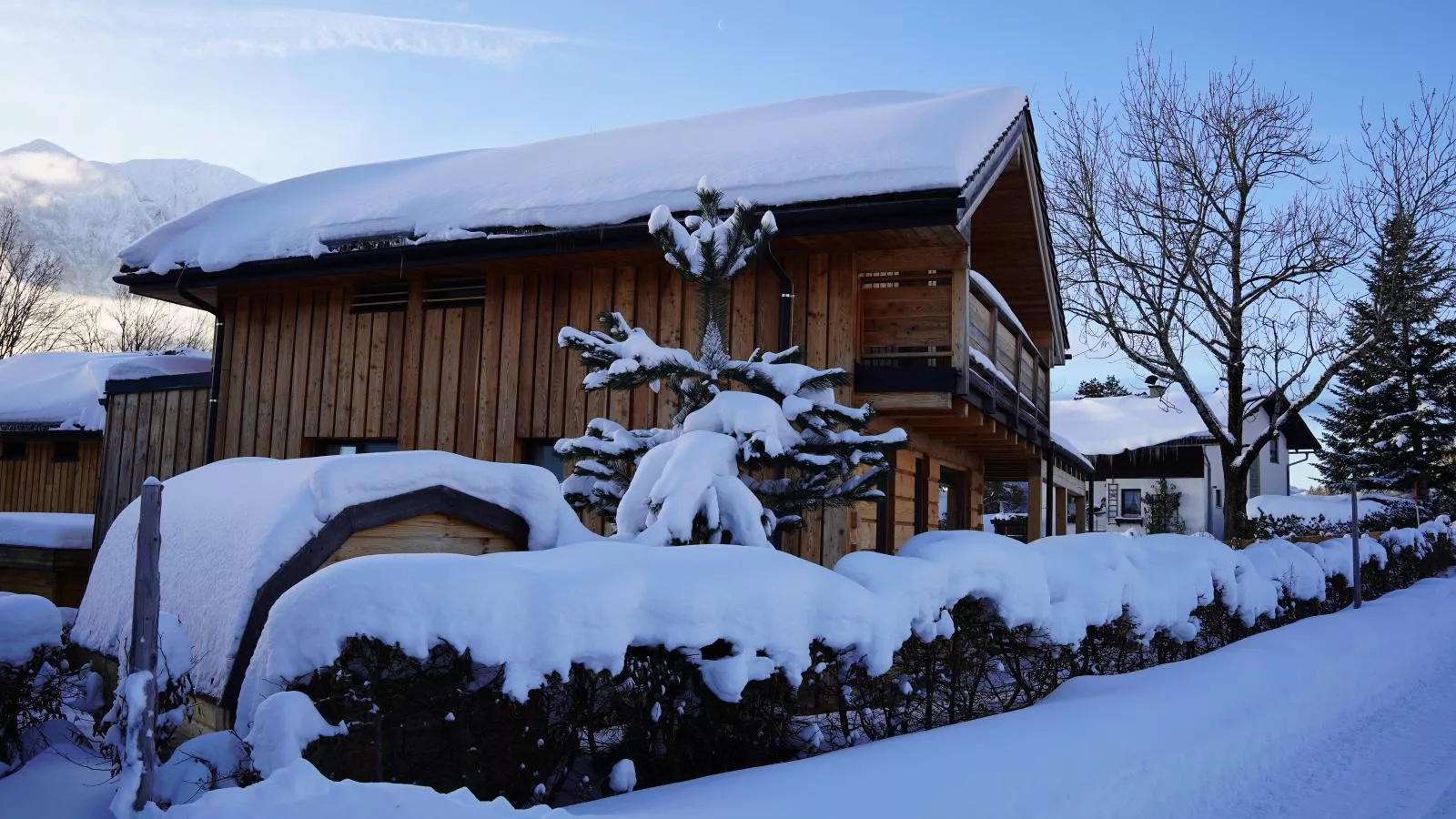 Holzchalet Tauplitz-Außenbereich Winter