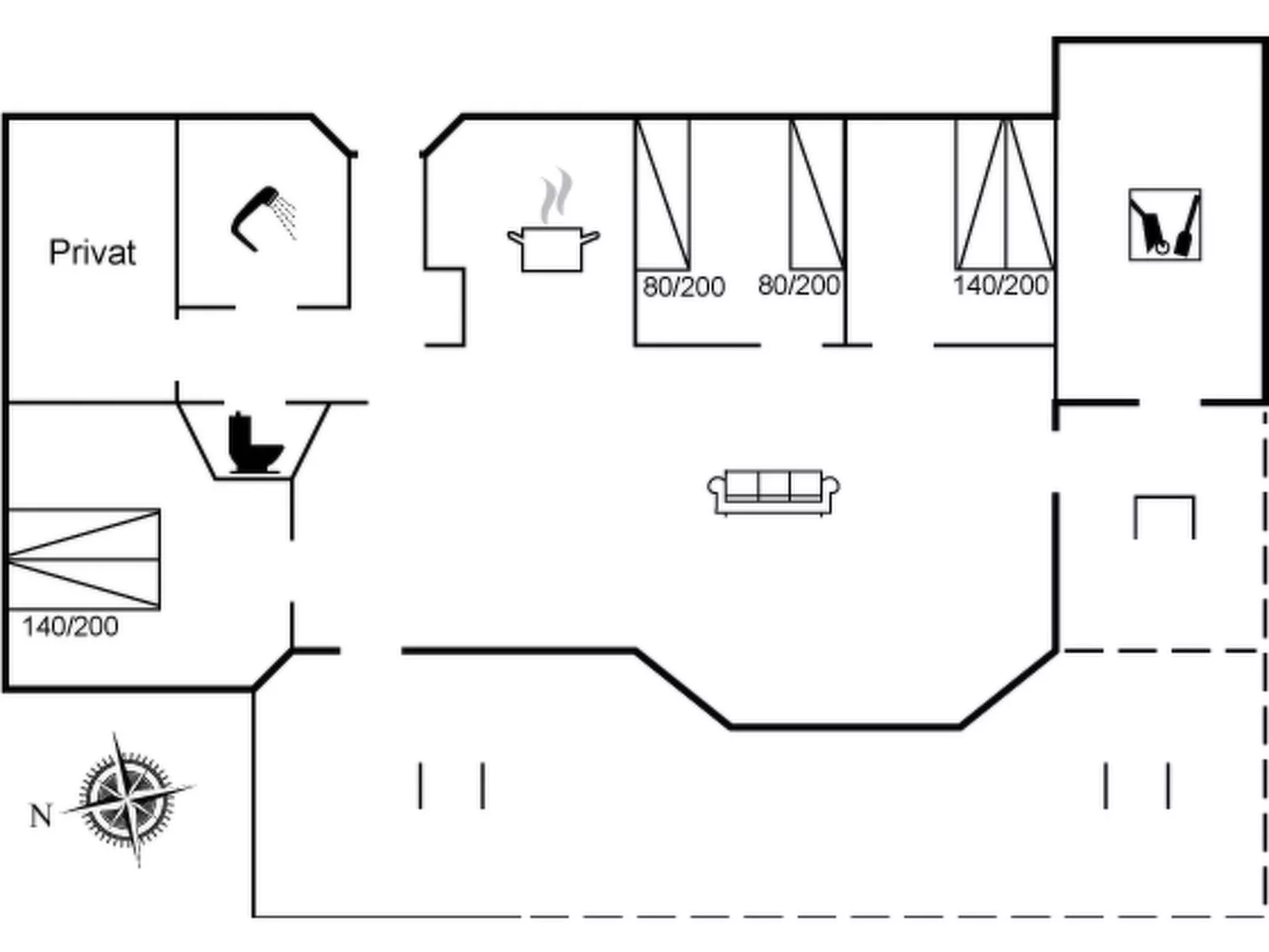"Sofus" - 275m from the sea-Inside