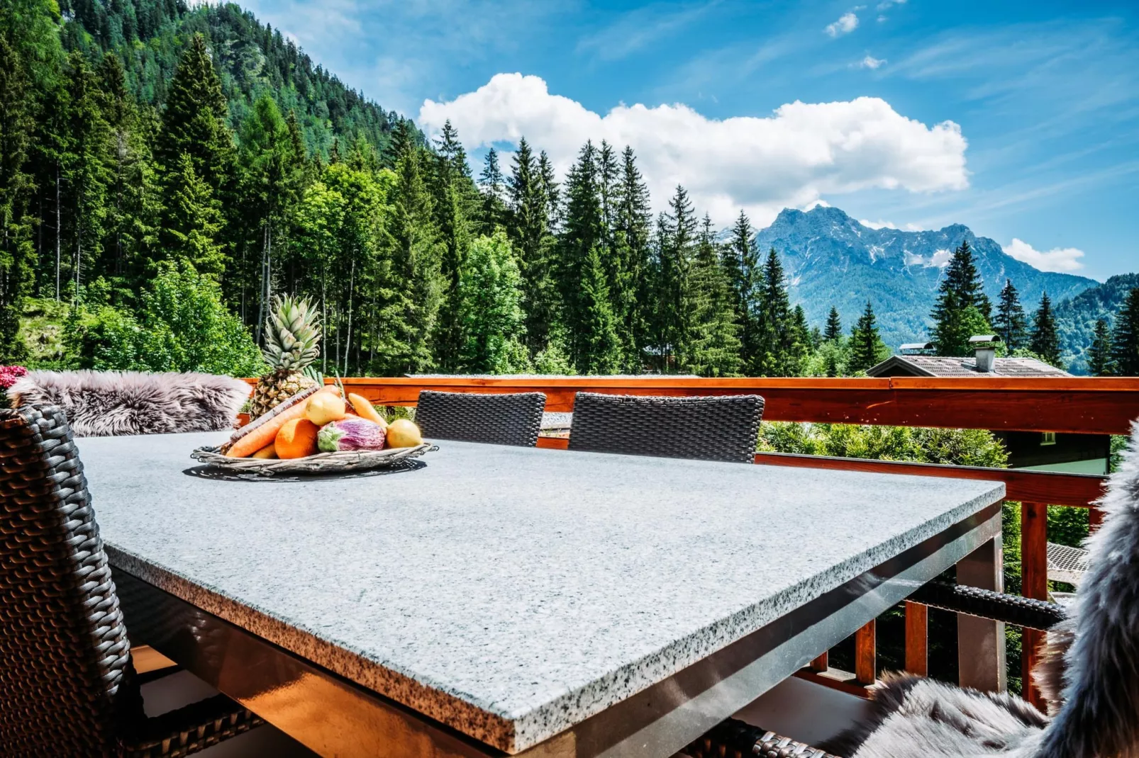 Chalet Gamsglück in Waidring-Terrace balcony