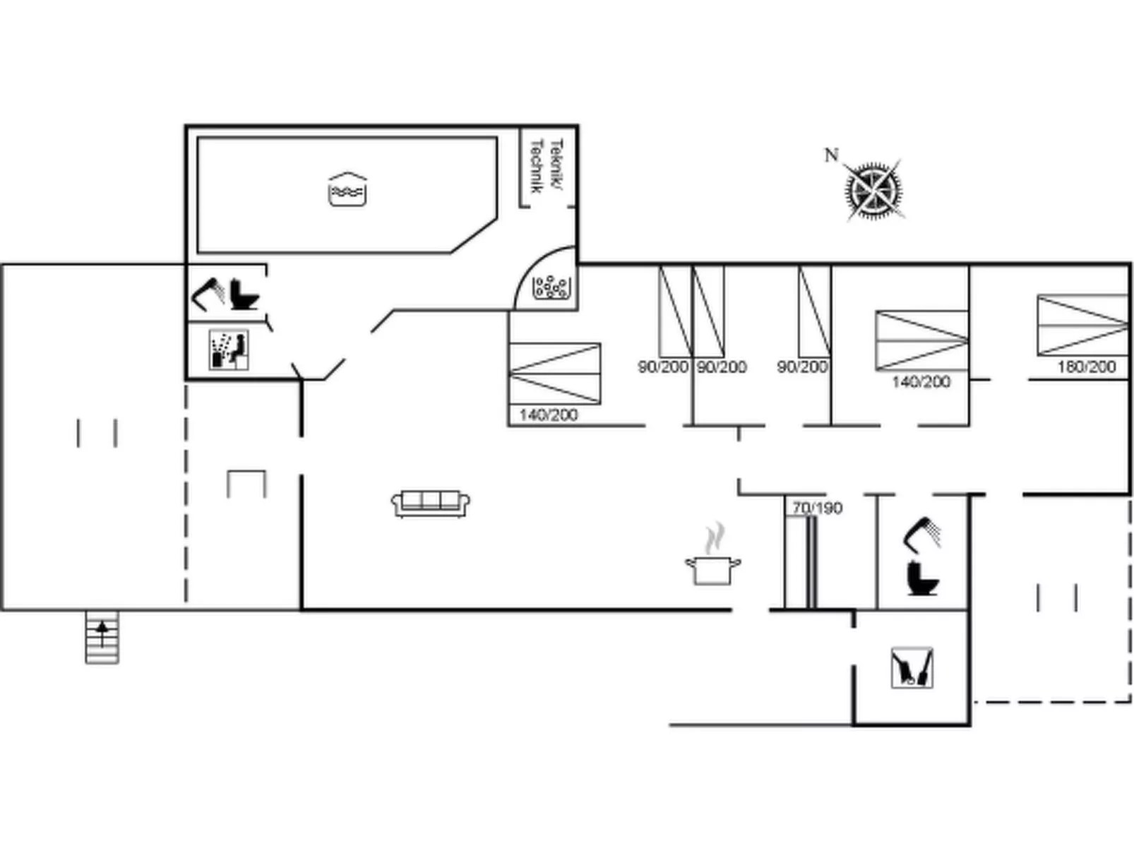 "Maylin" - 350m from the sea-Inside
