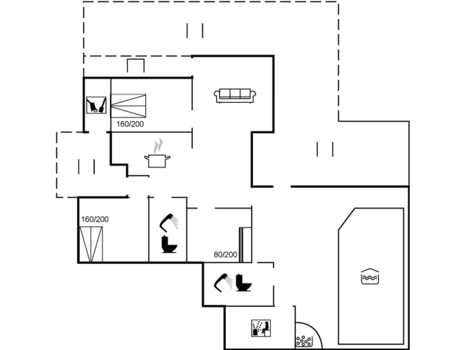 "Tabithe" - 500m from the sea-Inside