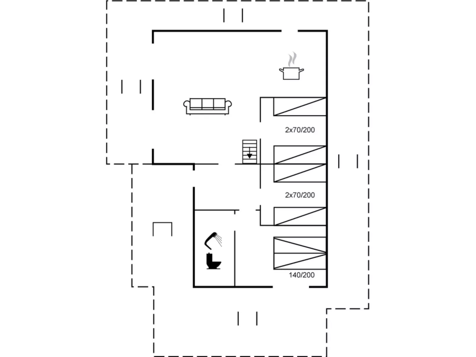"Siebelt" - 200m from the sea-Inside