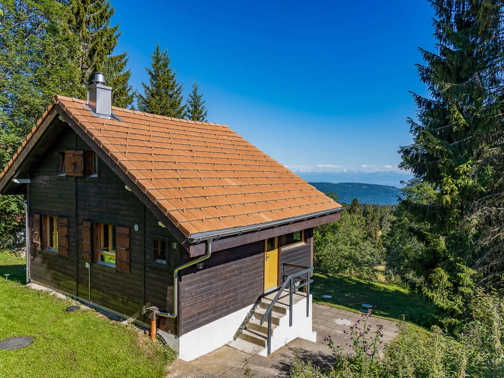 Chalet de la Vue des Alpes-Draußen