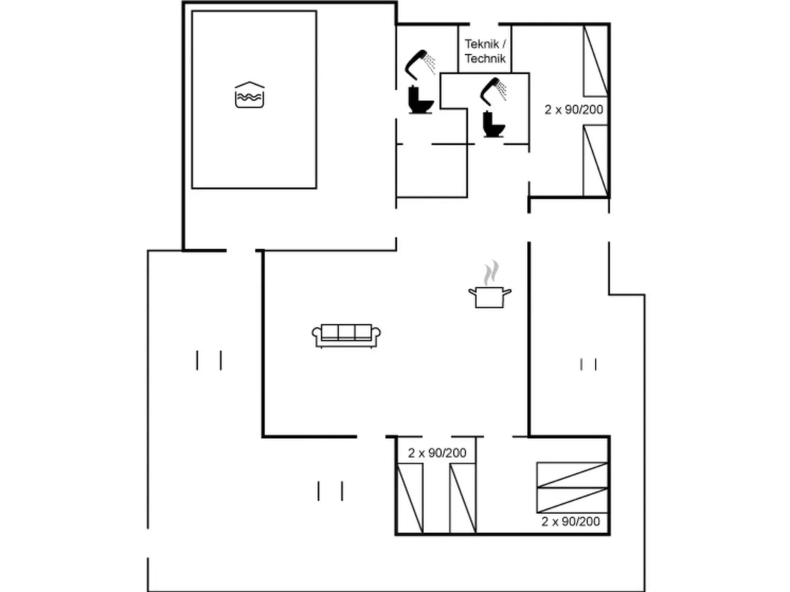 "Blondine" - 940m from the sea-Inside