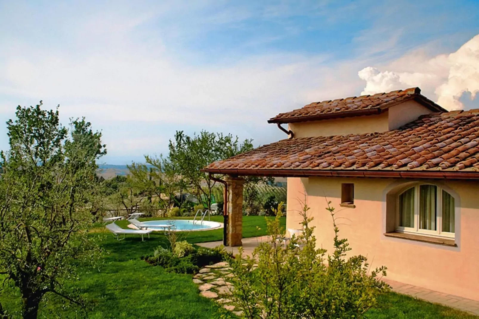 Ferienanlage Borgo della Meliana Gambassi Terme Typ Cottage Pool-Extérieur été