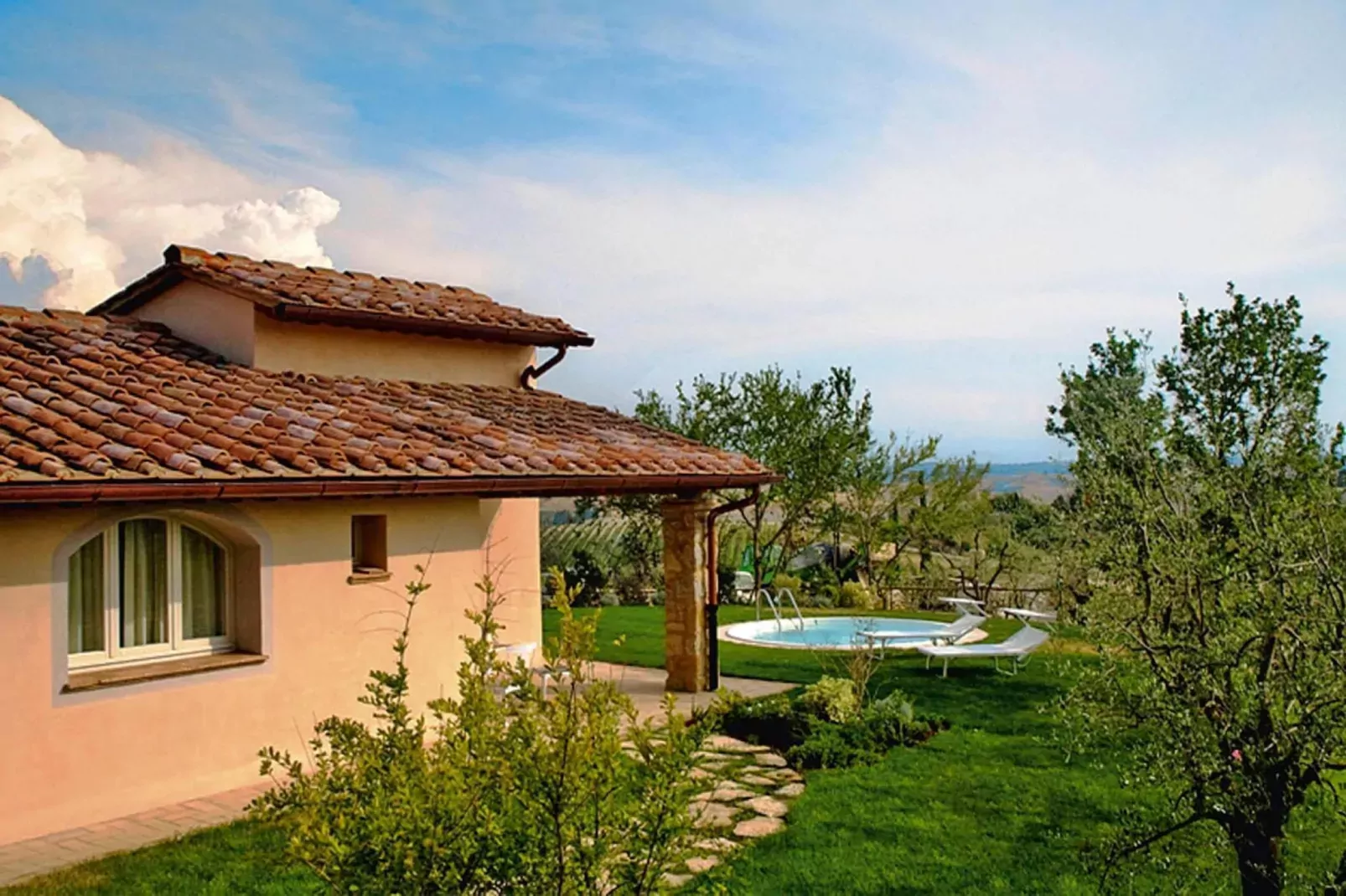 Ferienanlage Borgo della Meliana Gambassi Terme Typ Cottage Pool-Extérieur été