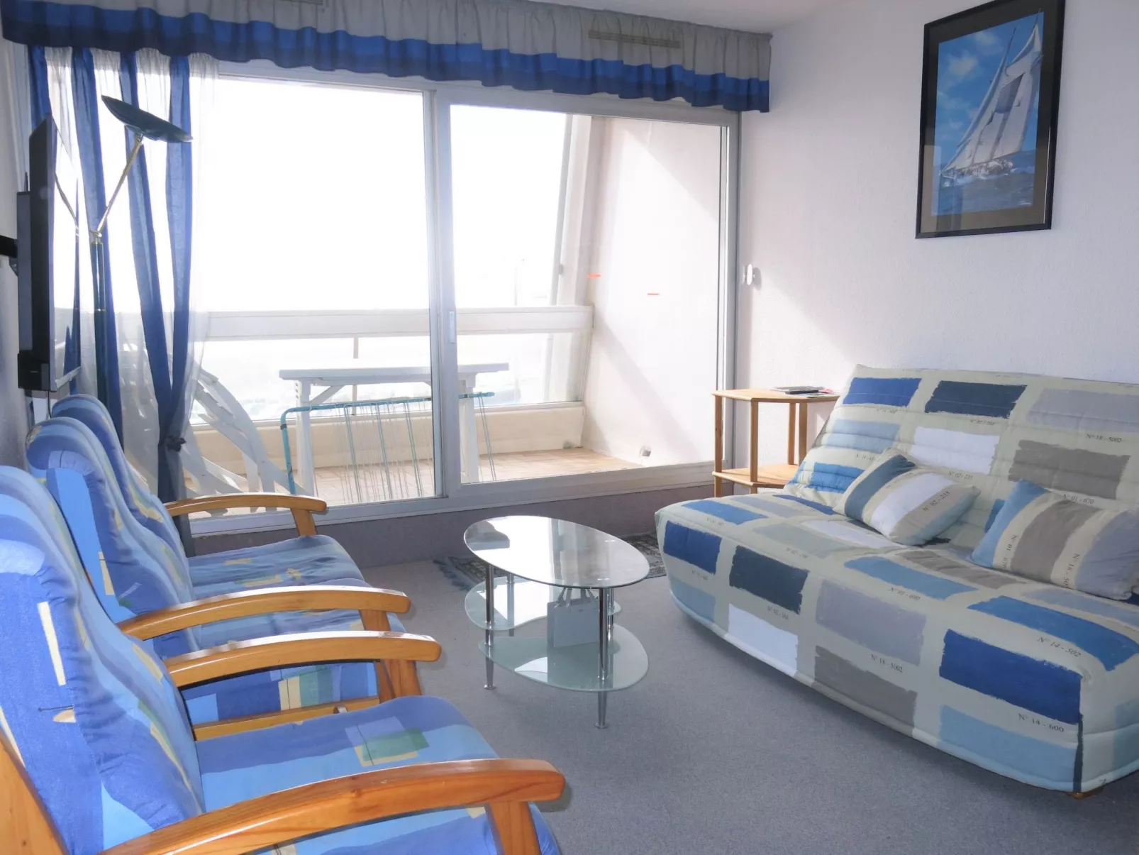 Vue Mer -Apt 2 pièces+alcove-5 pers.-Dedans