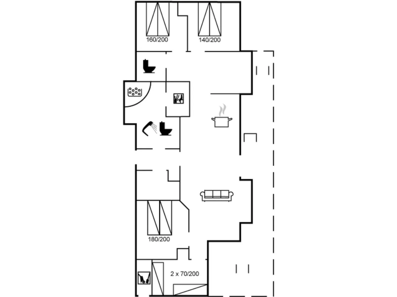 "Axel" - 1.2km from the sea-Inside