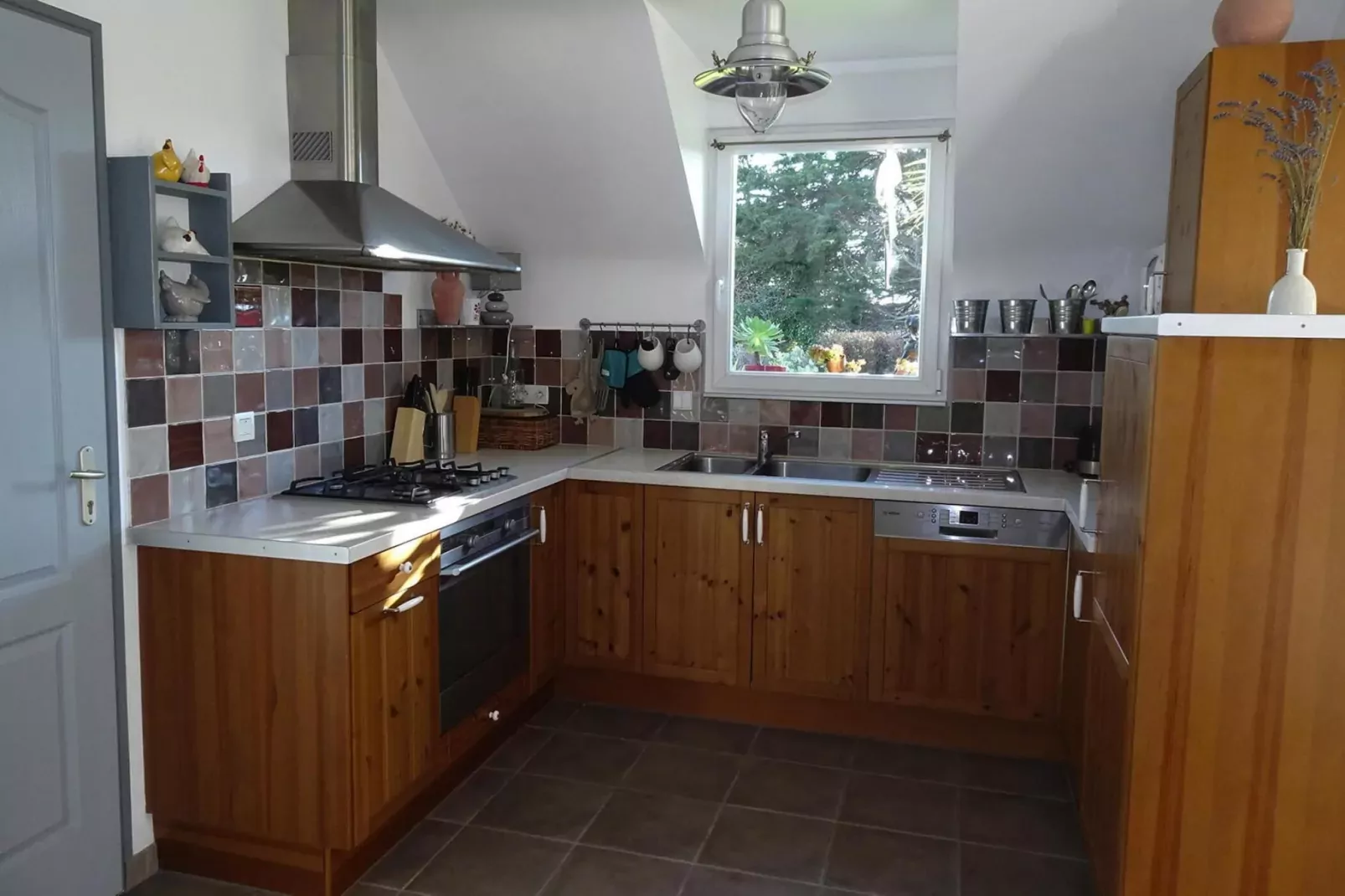 Pretty holiday home in palm garden near coast Pleubian-Kitchen