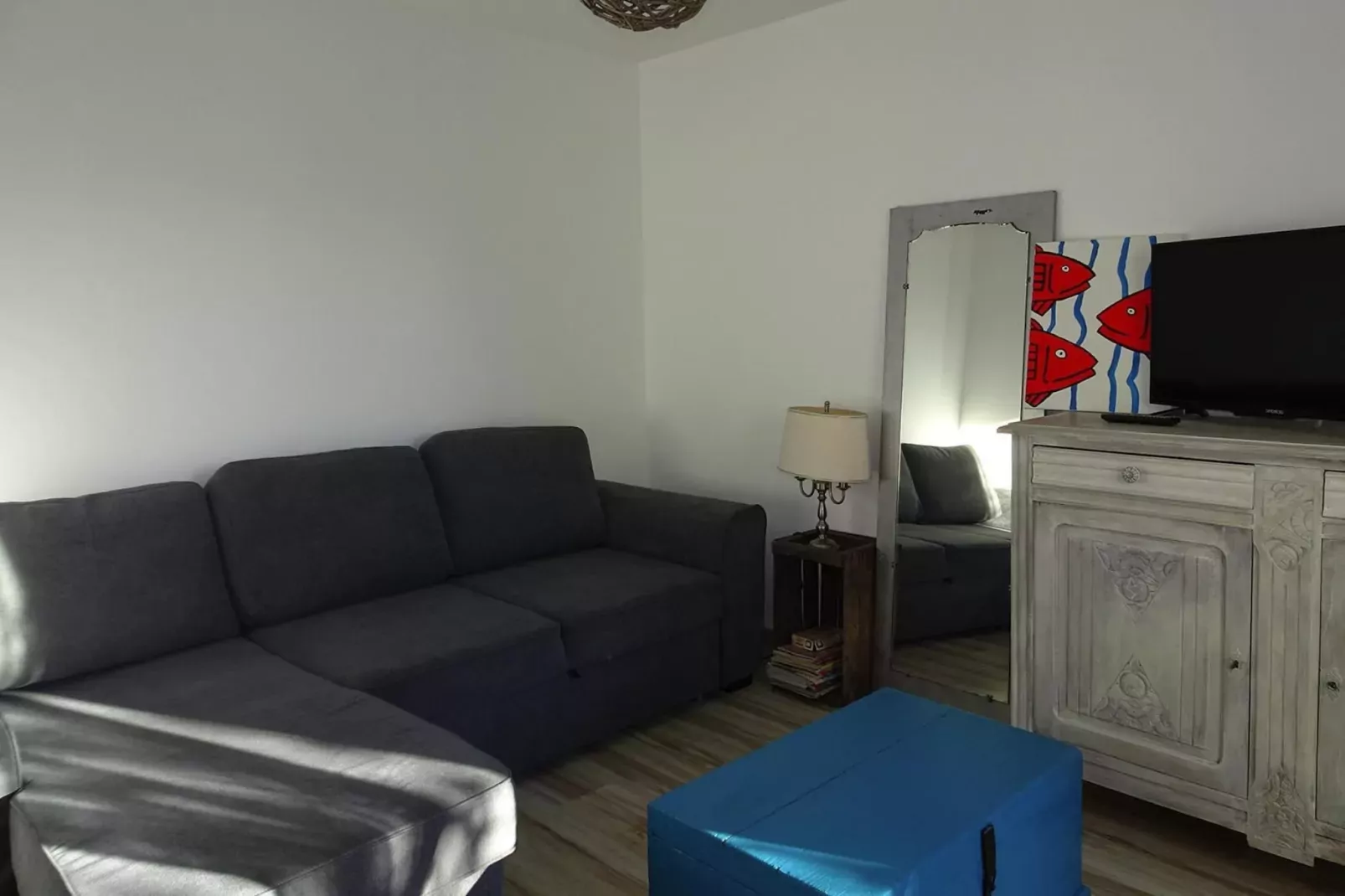 Pretty holiday home in palm garden near coast Pleubian-Living room