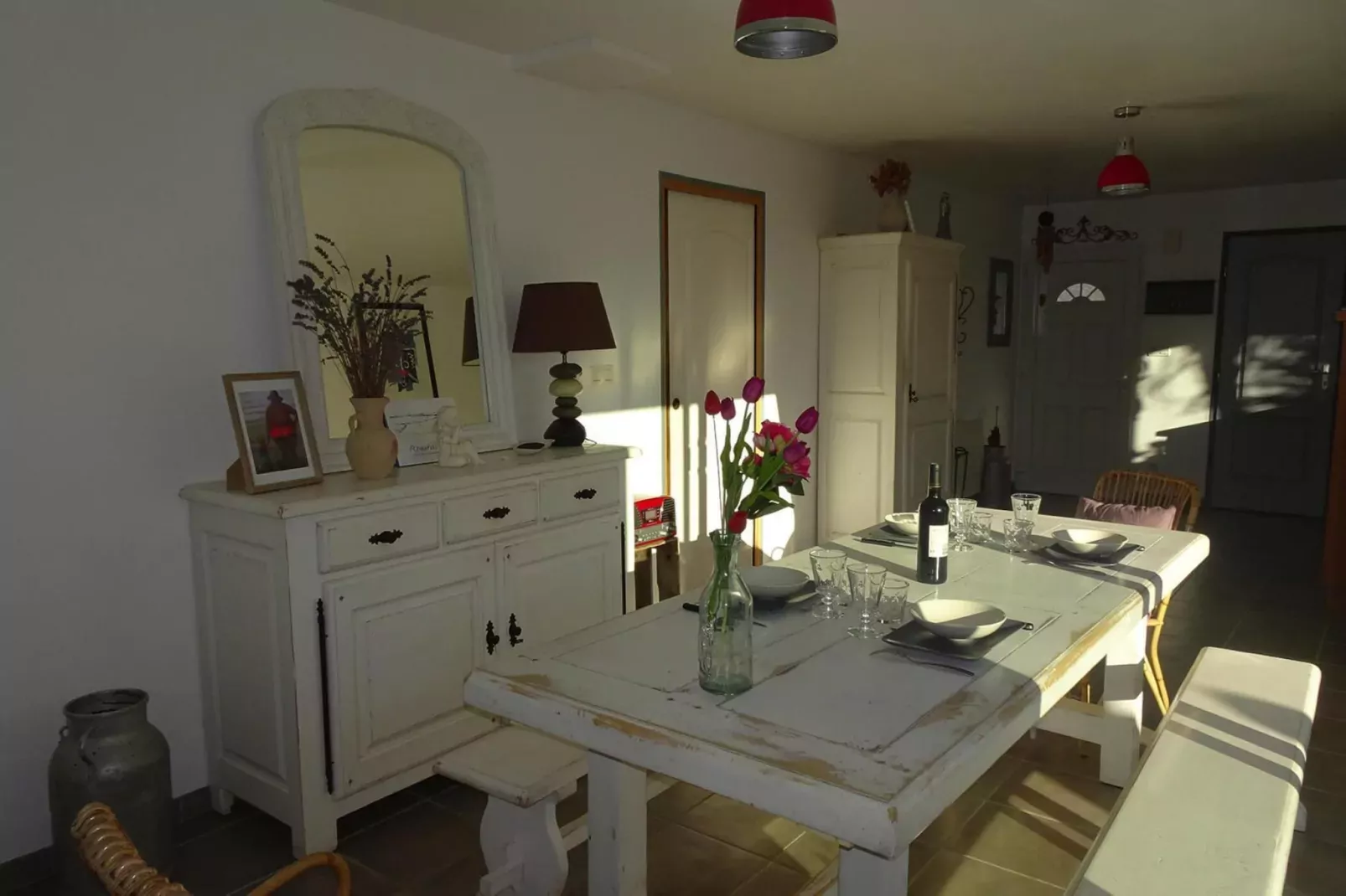 Pretty holiday home in palm garden near coast Pleubian-Dining room