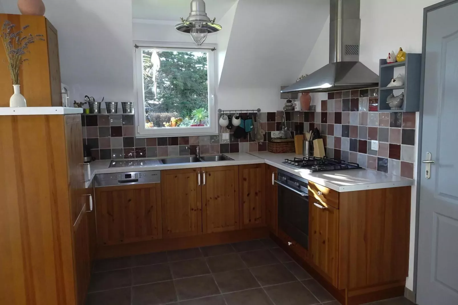 Pretty holiday home in palm garden near coast Pleubian-Kitchen