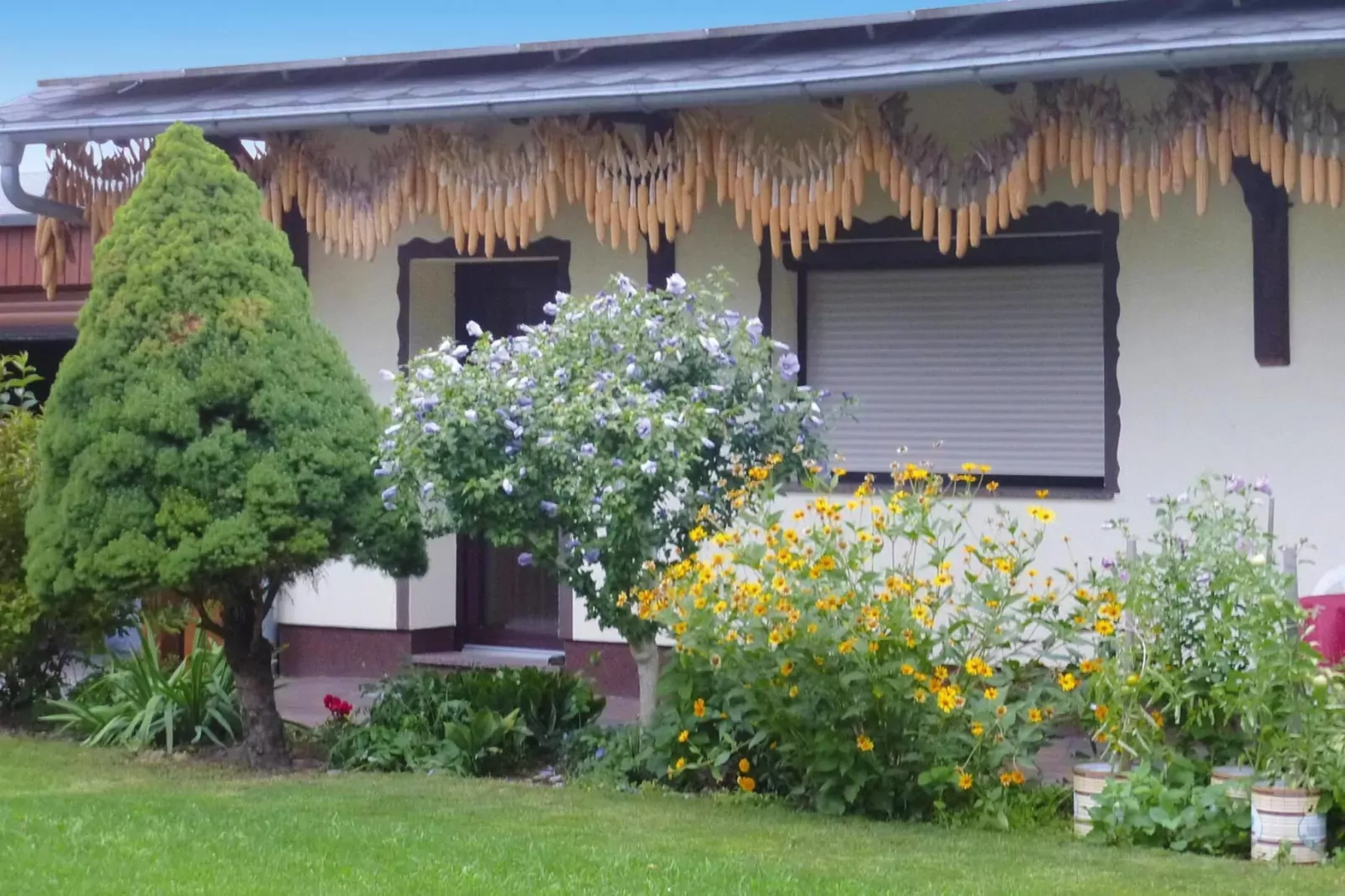 Reihenbungalow an einem Spreearm-Exterior summer