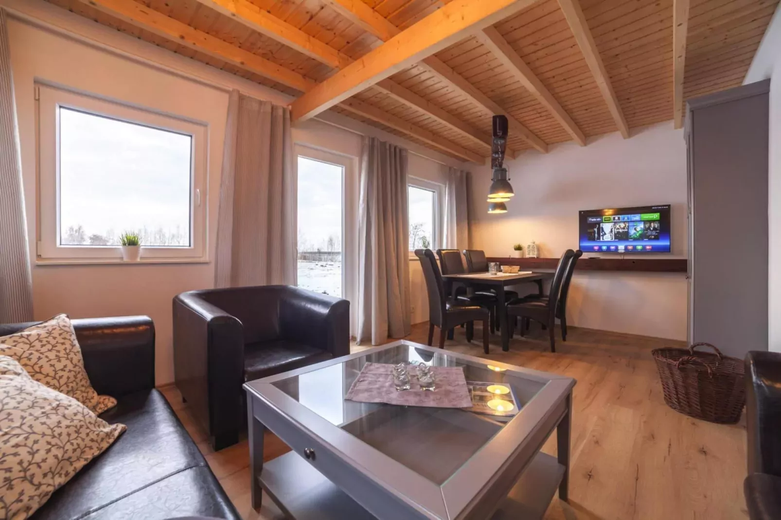 Bungalow am Partwitzer See-Living room