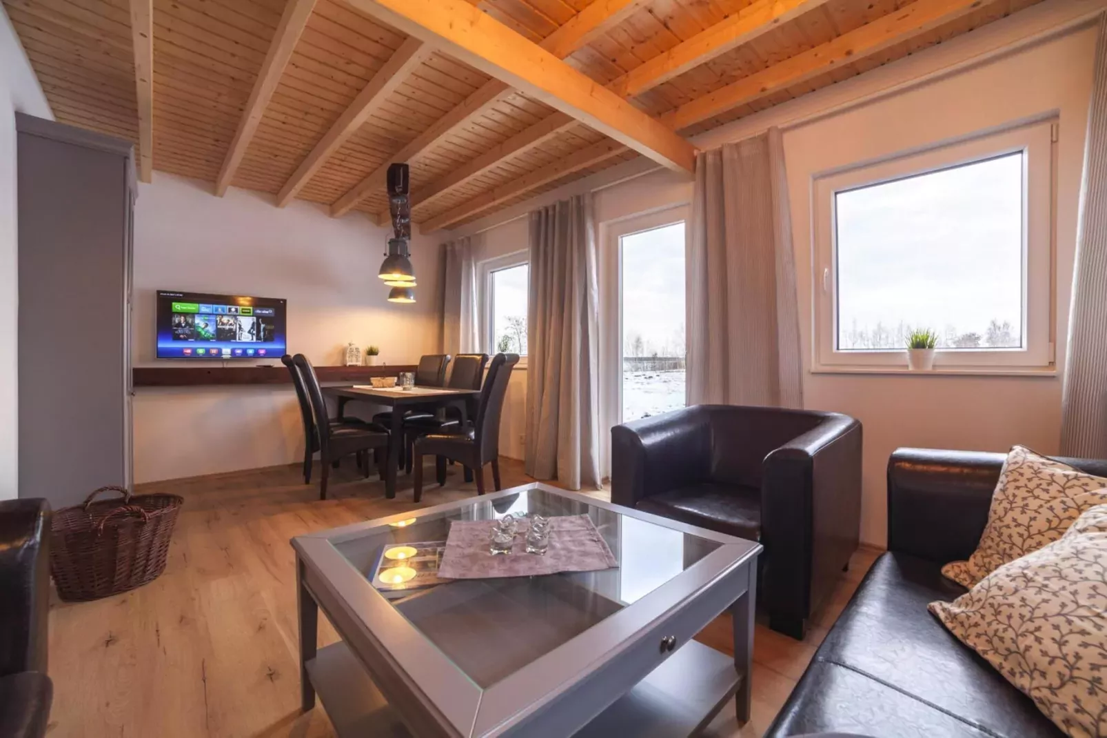 Bungalow am Partwitzer See-Living room