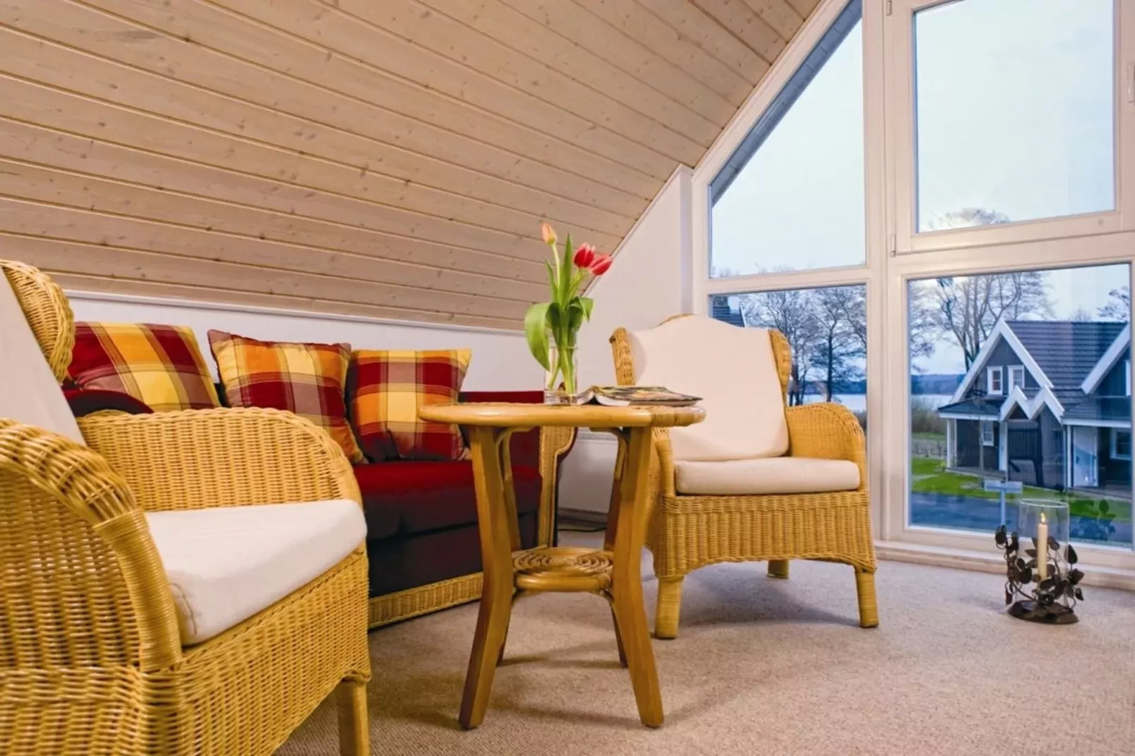 Ferienhaus Falster im Schlosspark-Wohnzimmer