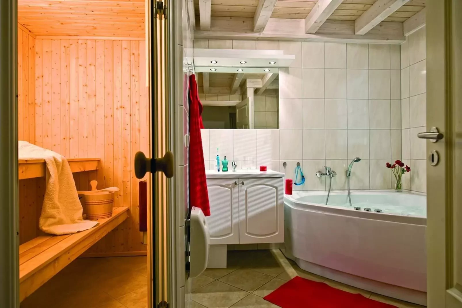 Ferienhaus Falster im Schlosspark-Badezimmer