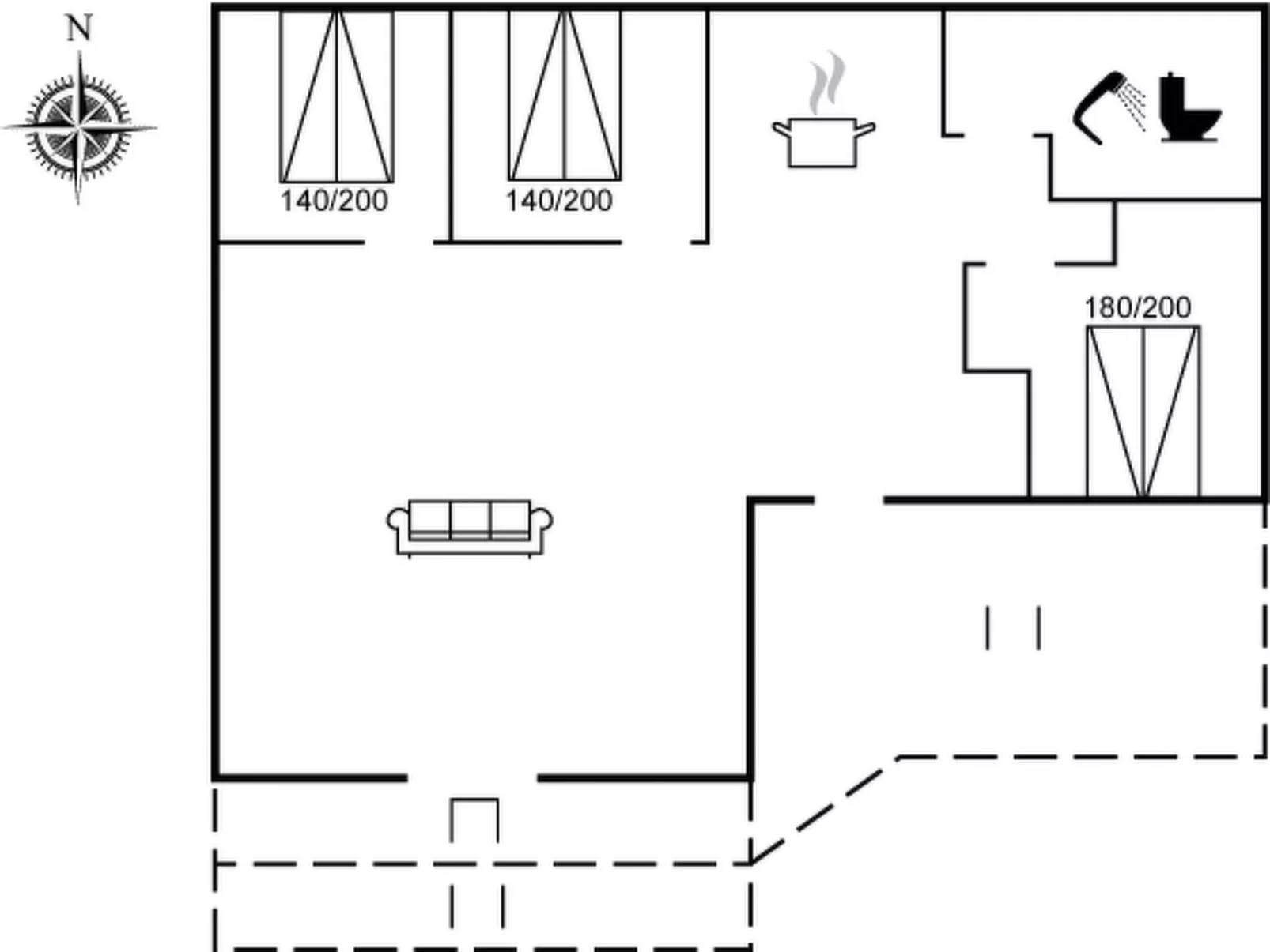 "Swen" - 1.3km from the sea-Inside