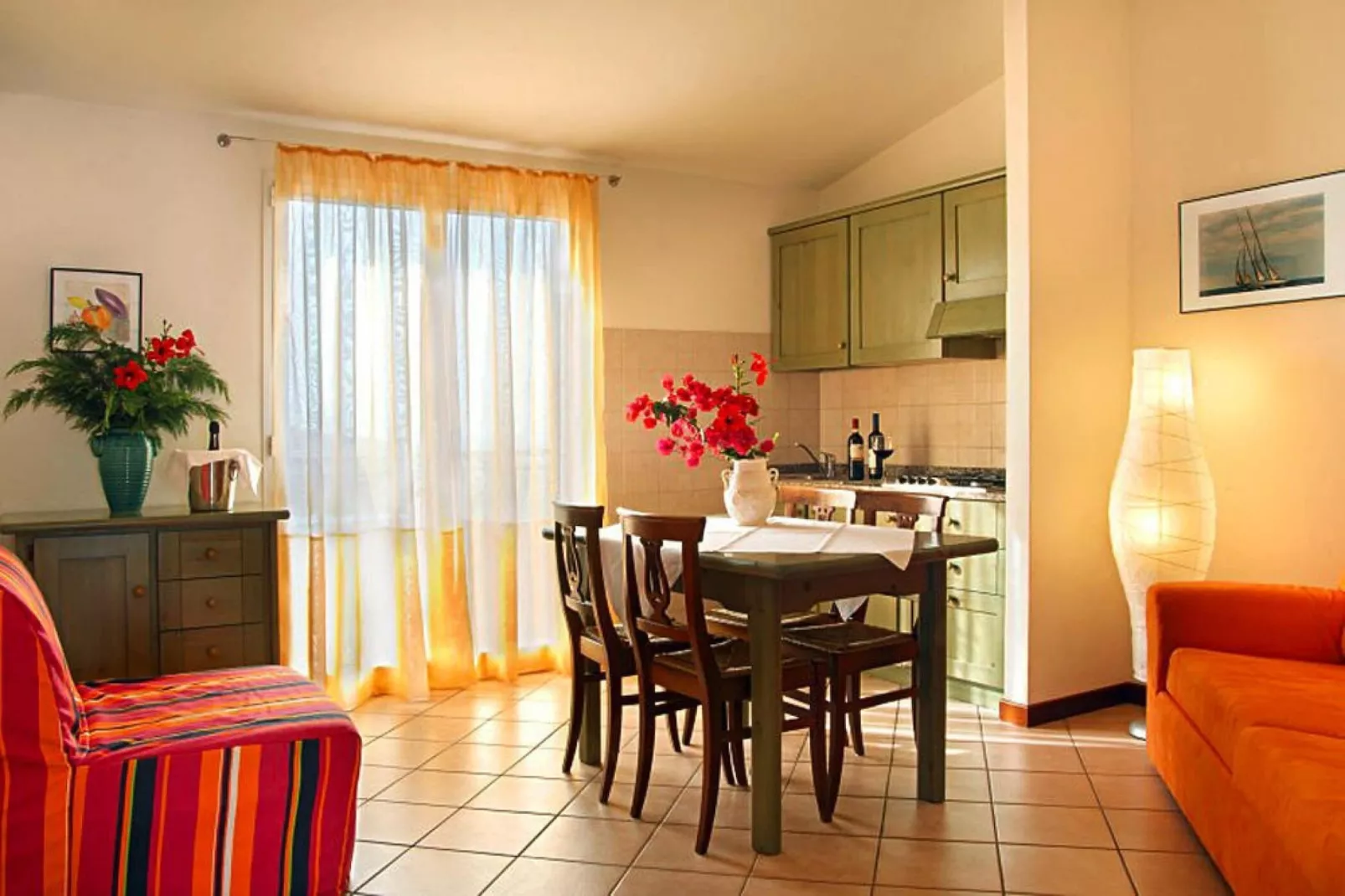 Ferienanlage Villa Giada Imperia - Type Twin Room Apt Ginestra B5-Dining room
