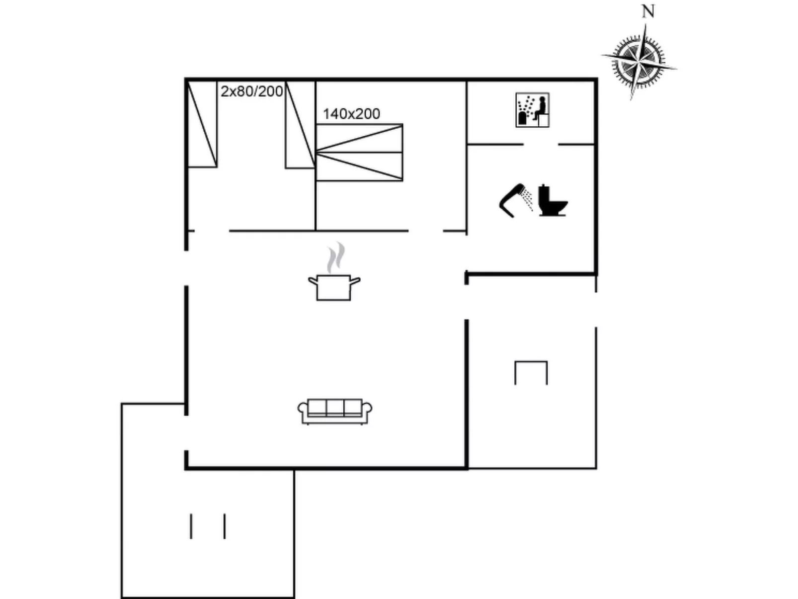 "Blomma" - 350m from the sea-Inside