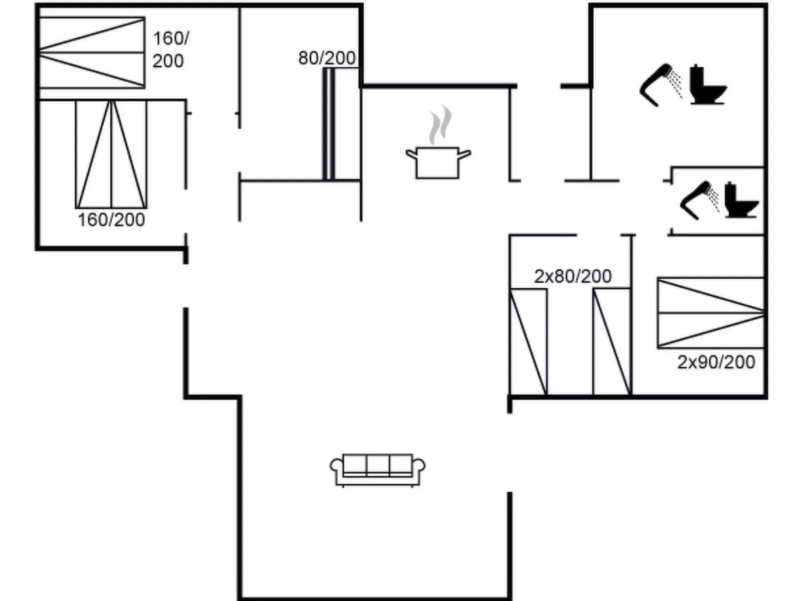 "Fido" - 300m from the sea-Inside
