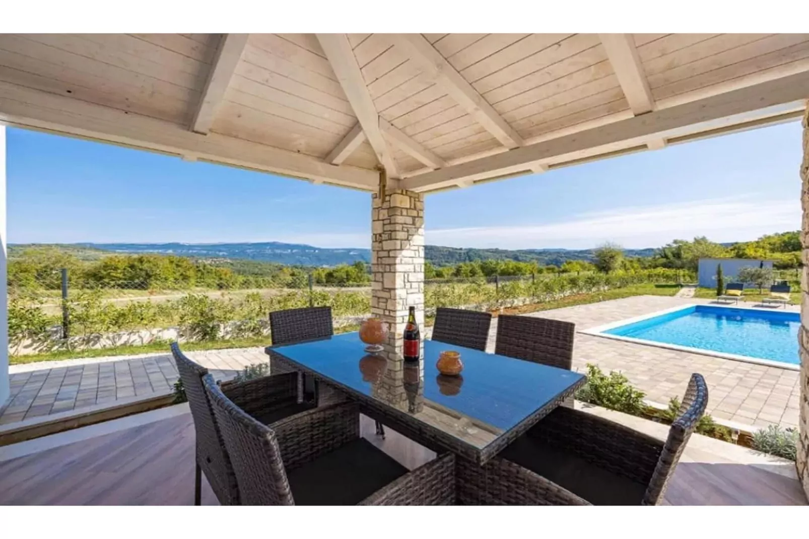 Villa Isabella in Sovinjak, Istria-Terrassenbalkon