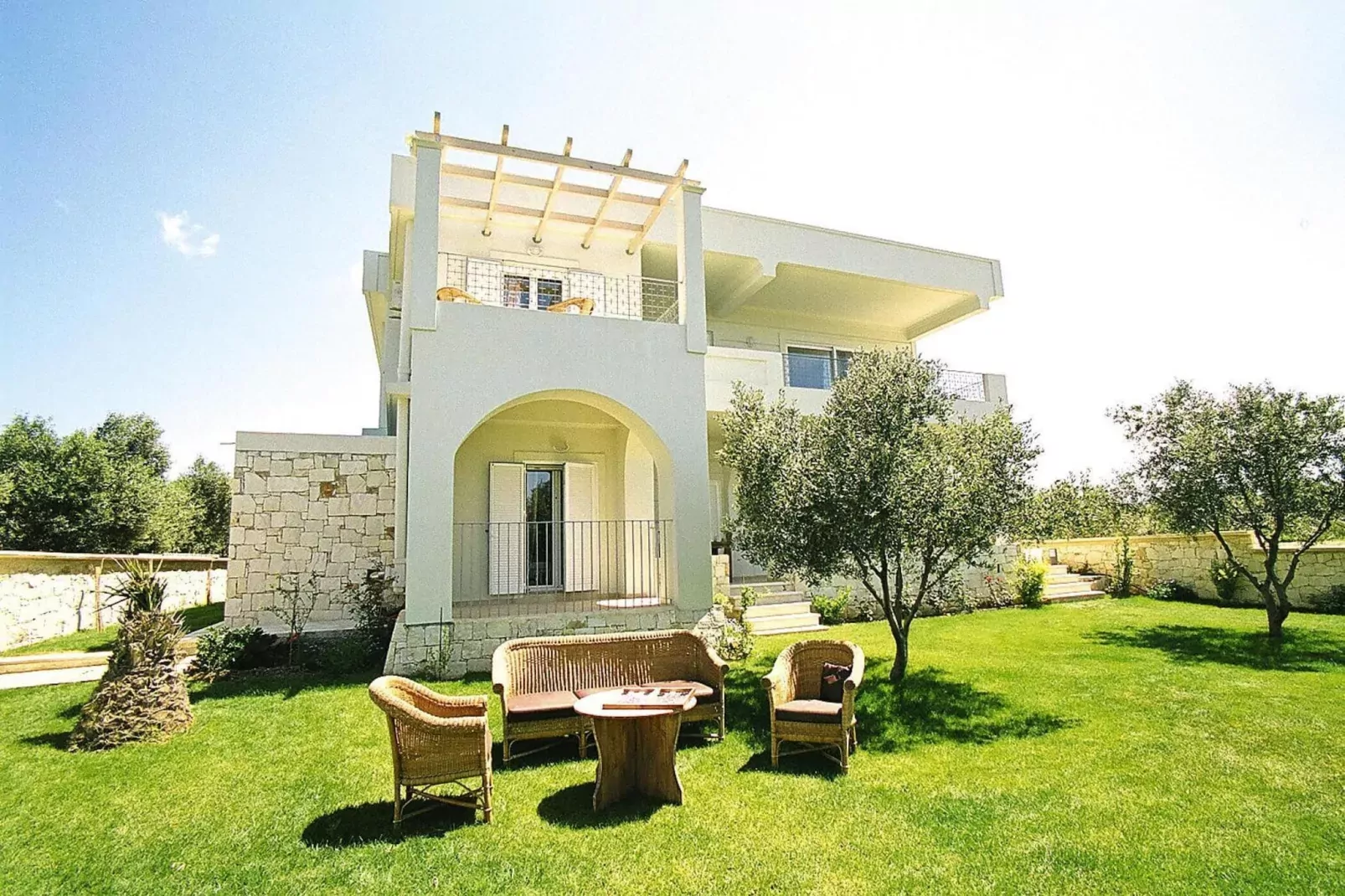 Holiday residence Rodanthi, Darmarochori-Villa Myrto, OG, ca. 170 qm, 6 Pax-Gardens summer