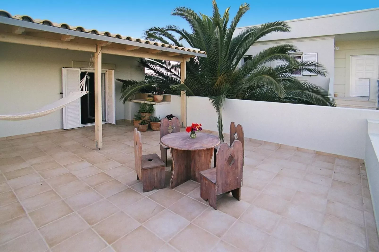 Holiday residence Rodanthi, Darmarochori-Villa Rodo, ca. 90 qm, 4 Pax-Terrace balcony
