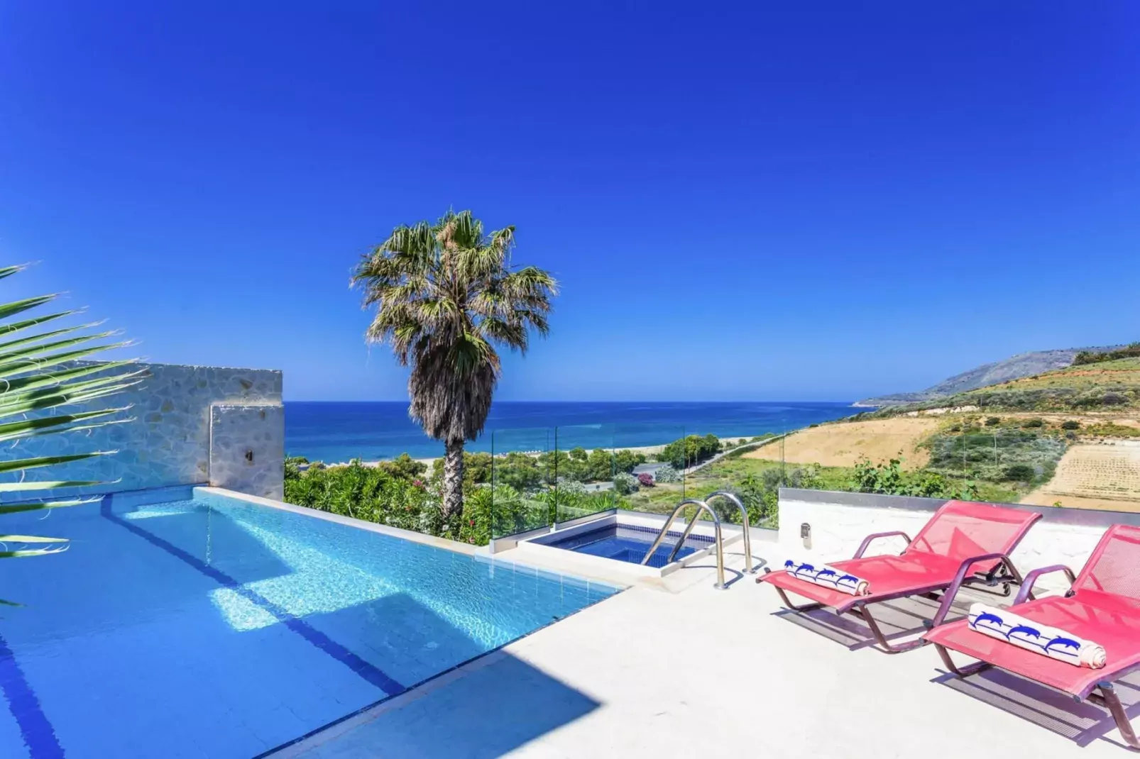 Villas Avra & Pyrgos, Episkopi-Villa Avra, ca. 120 qm, 6 pax-Schwimmbad