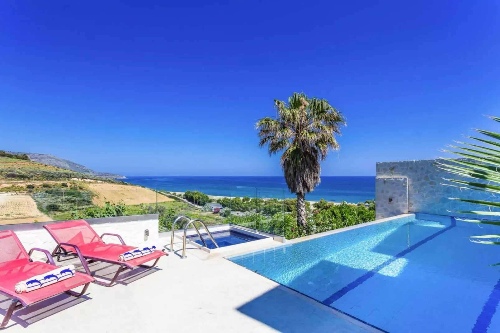 Villas Avra & Pyrgos, Episkopi-Villa Avra, ca. 120 qm, 6 pax-Schwimmbad