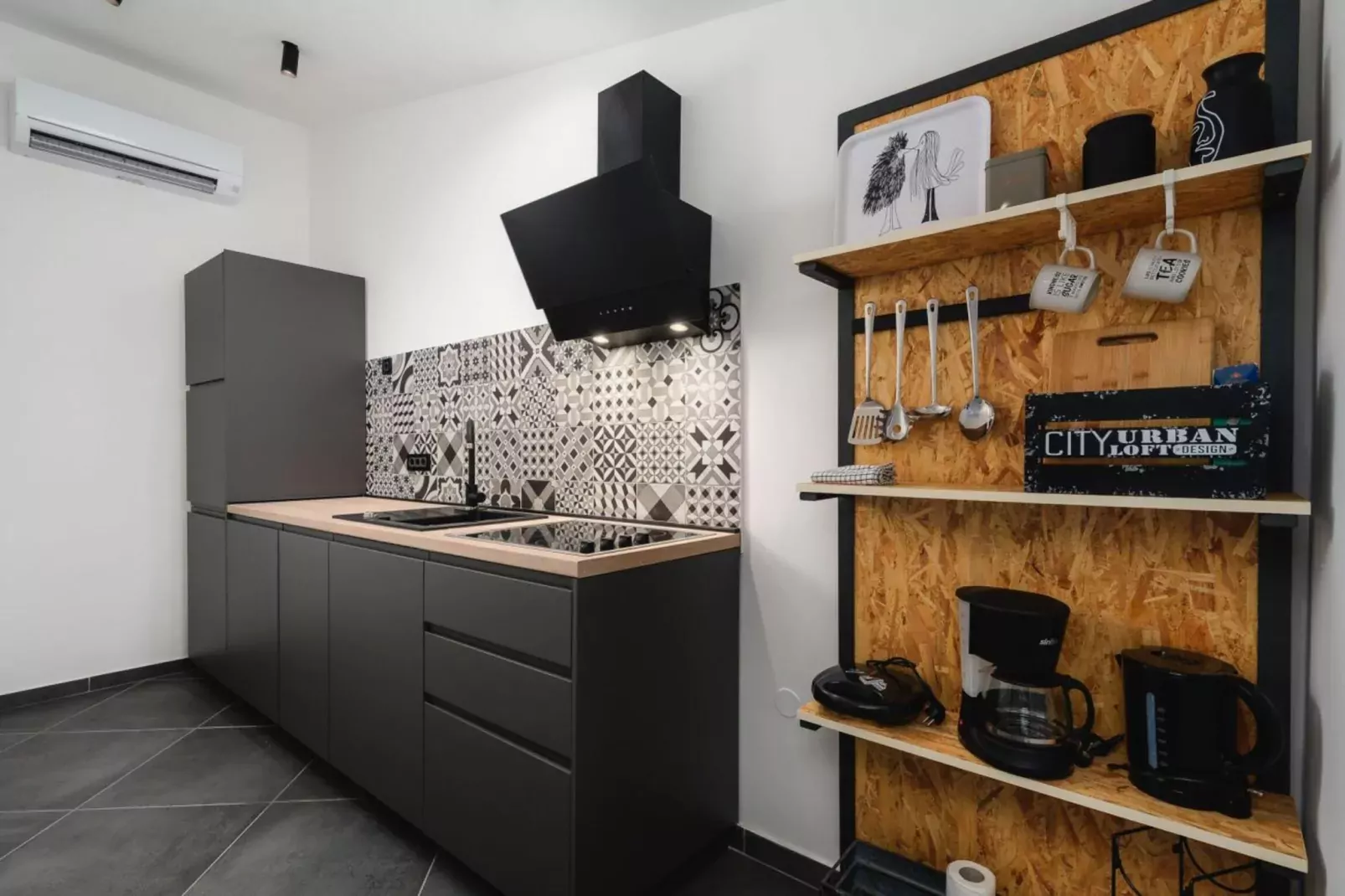 Apartment Urban Black-Küche