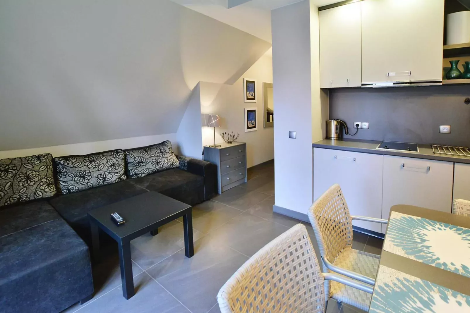 Apartamenty wakacyjne dla 5 osób Rewal-Wohnzimmer