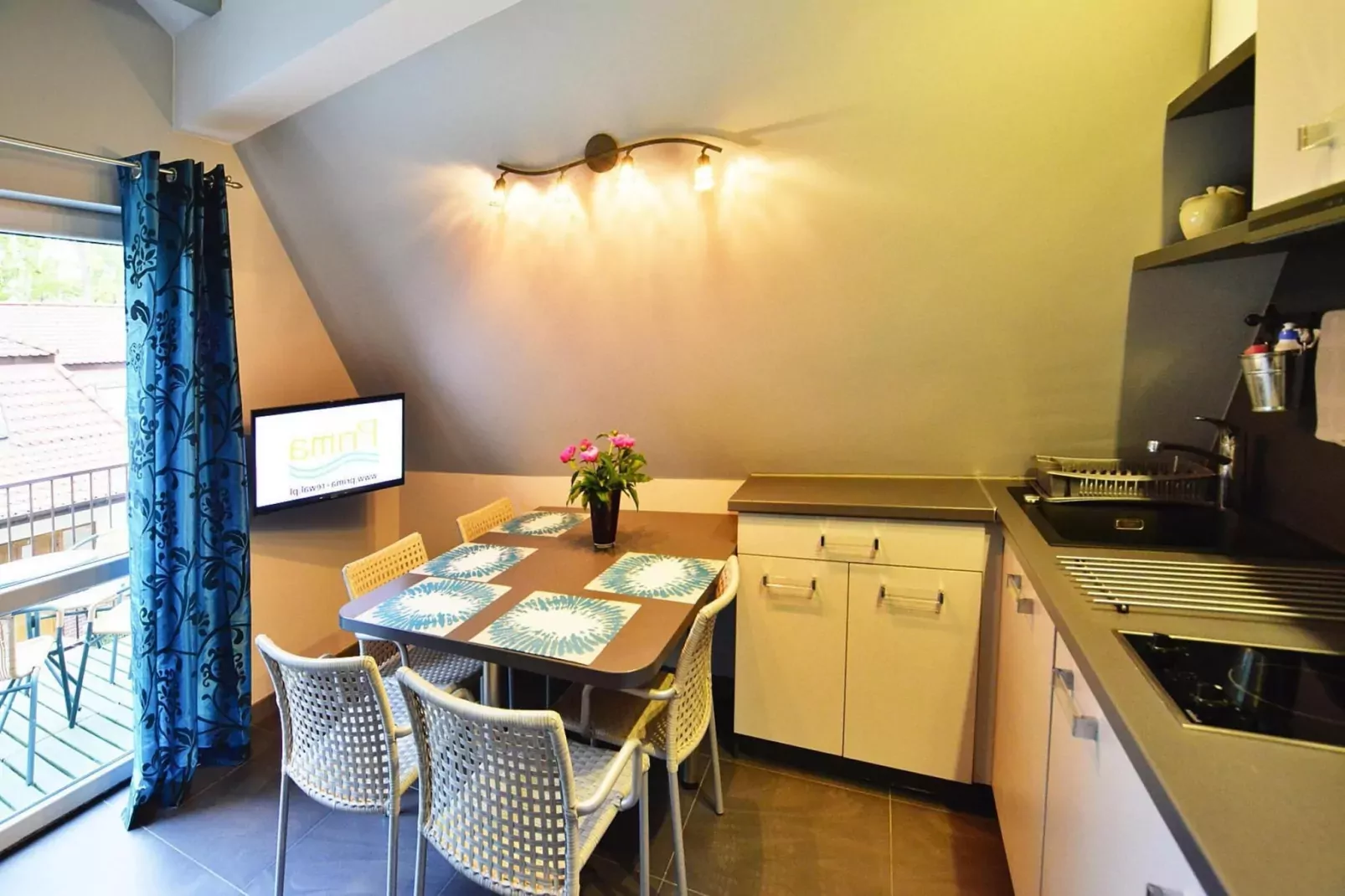 Apartamenty wakacyjne dla 5 osób Rewal-Wohnzimmer