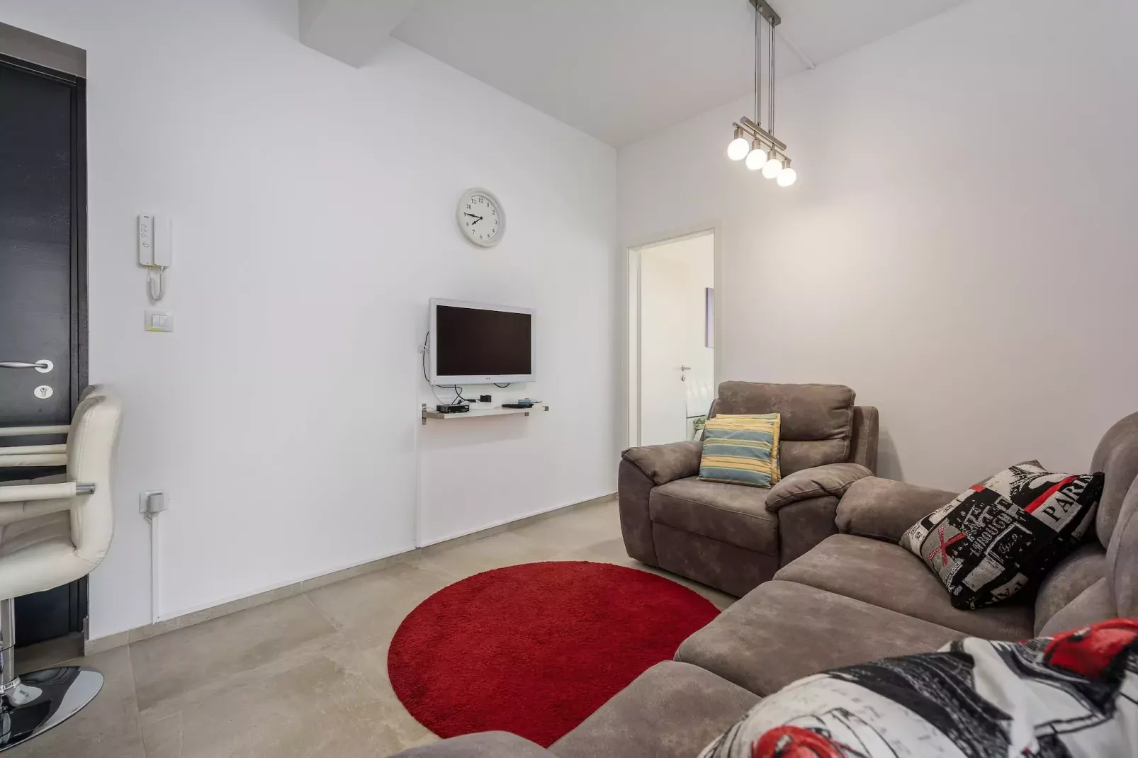 Apartment Vedran with heated pool, near Porec-Living room
