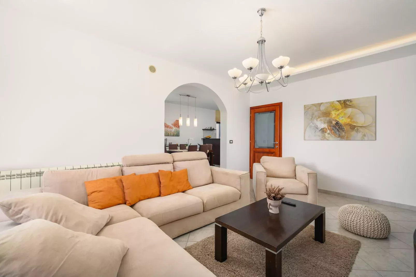 Premium Apartment Silvia II with private pool-Living room