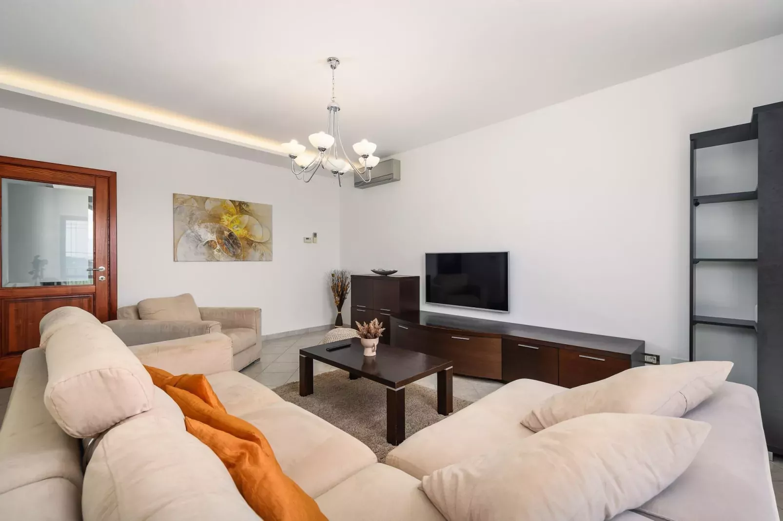 Premium Apartment Silvia II with private pool-Living room