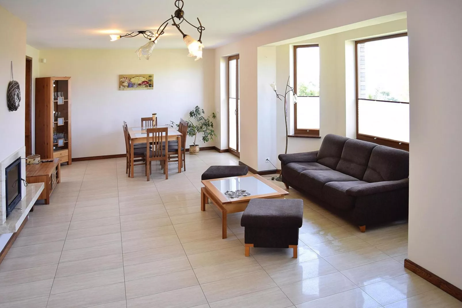 Holiday home at the lake in Kiedrowice-Living room