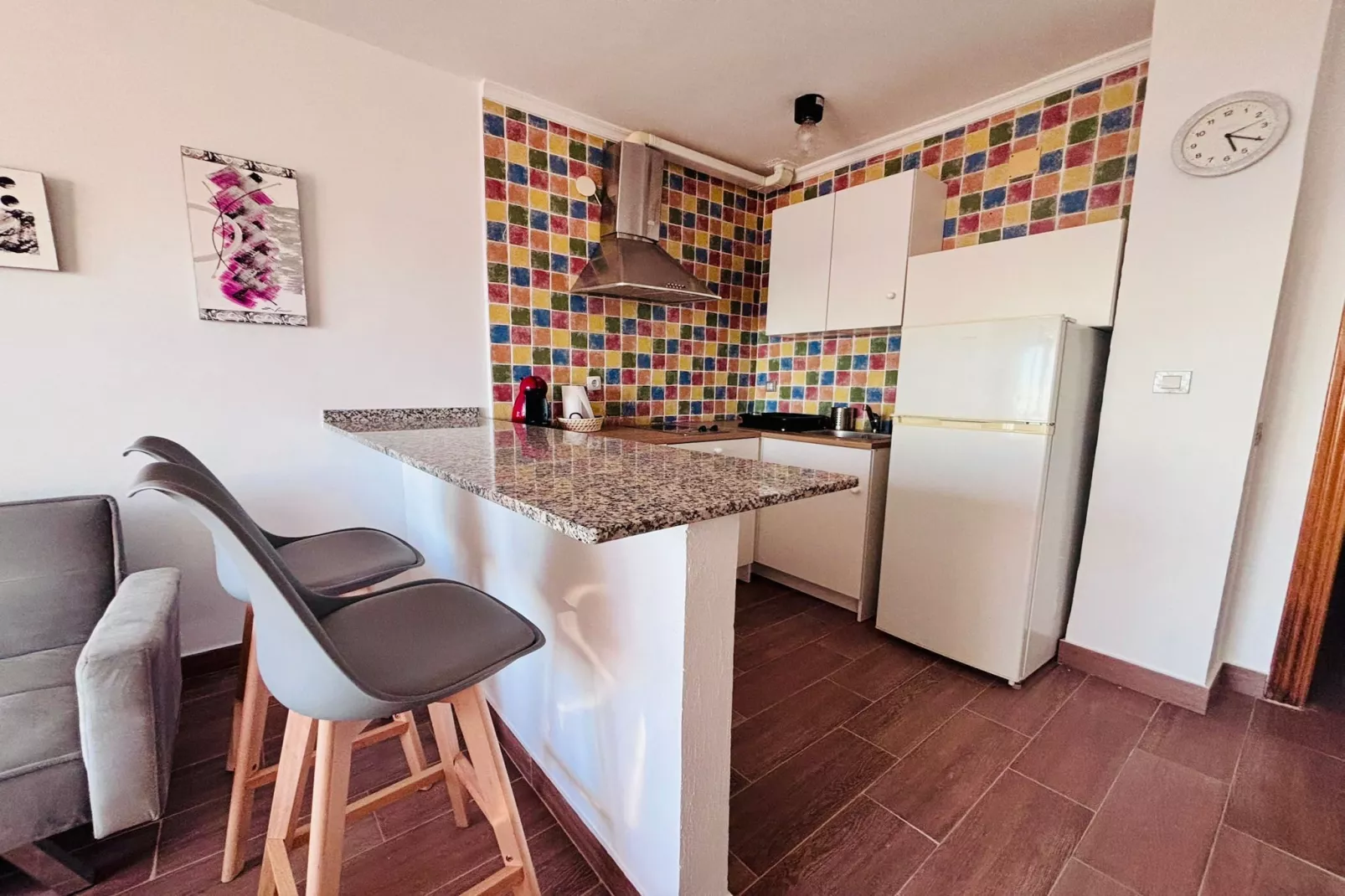 Apartamento Reina Sofía Primera linea de playa-Kitchen