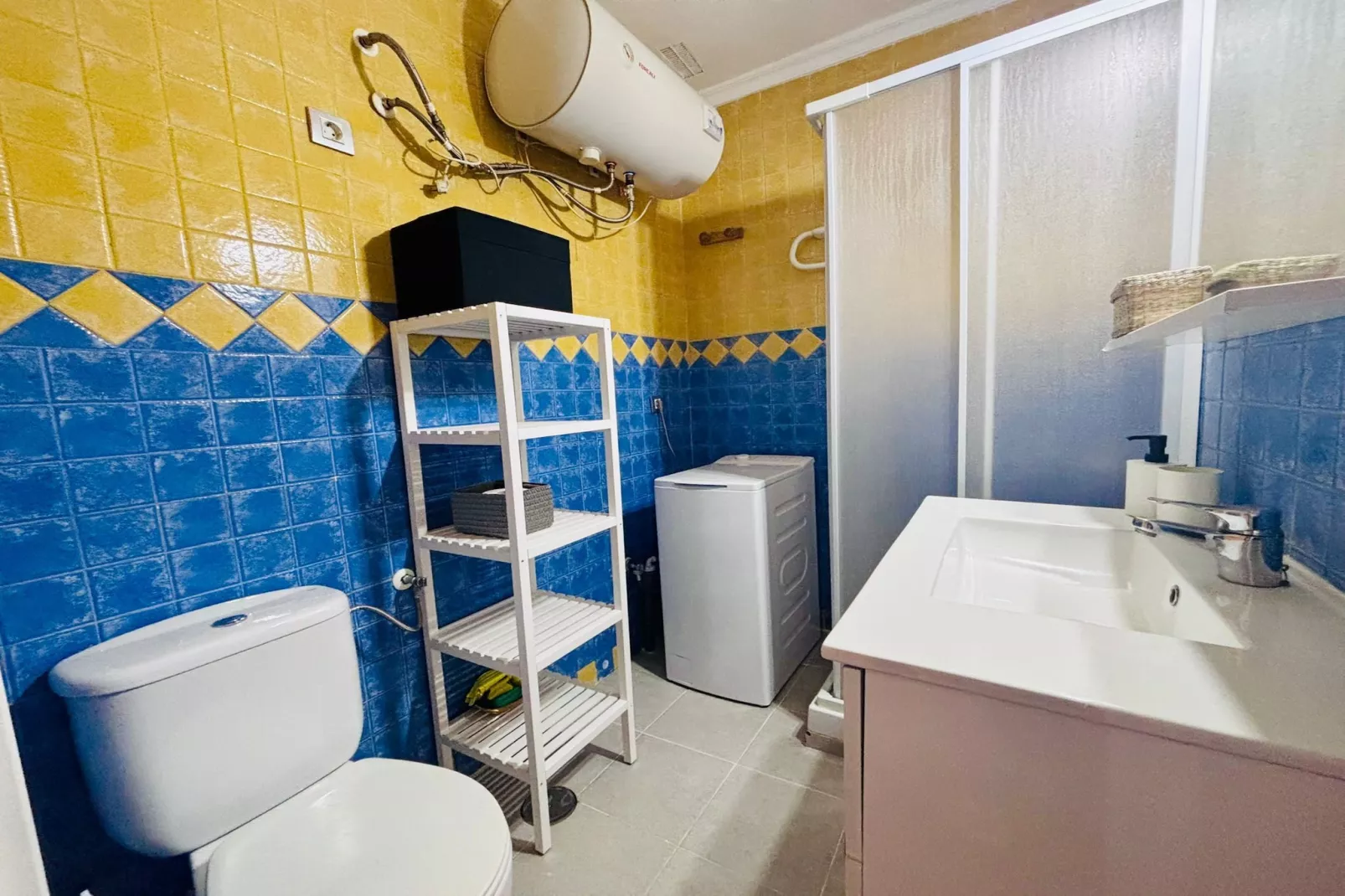Apartamento Reina Sofía Primera linea de playa-Bathroom