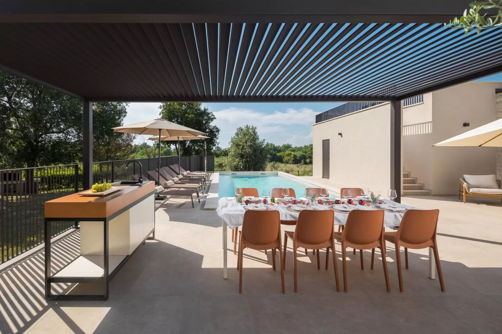 Luxury Villa Casa Maria-Terrassenbalkon